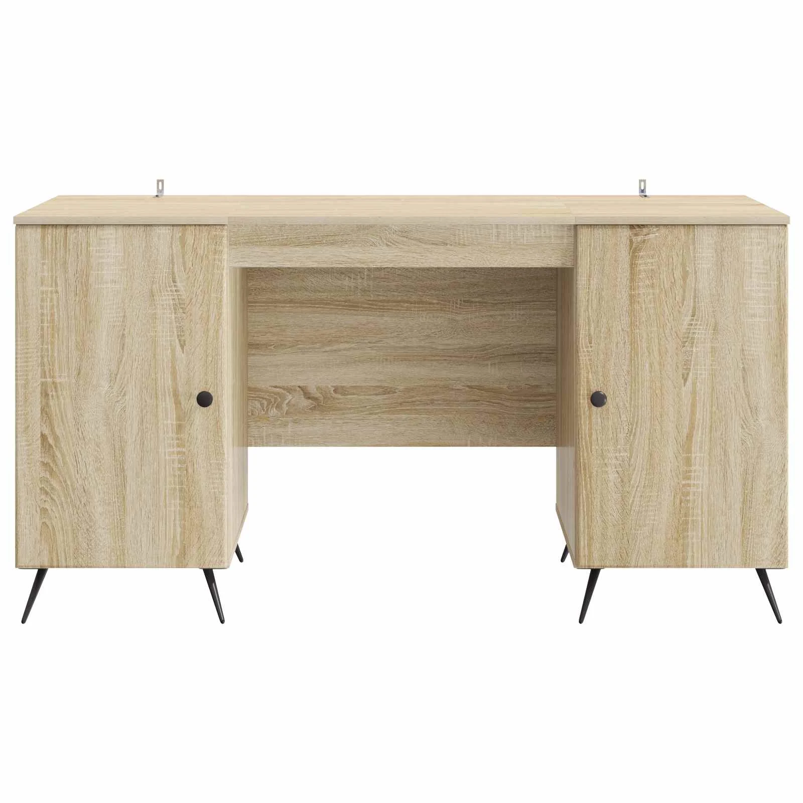 Bureau 142,5 x 50 x 75 cm chêne sonoma bois d'ingénierie – modèle 8 – vue de dessus