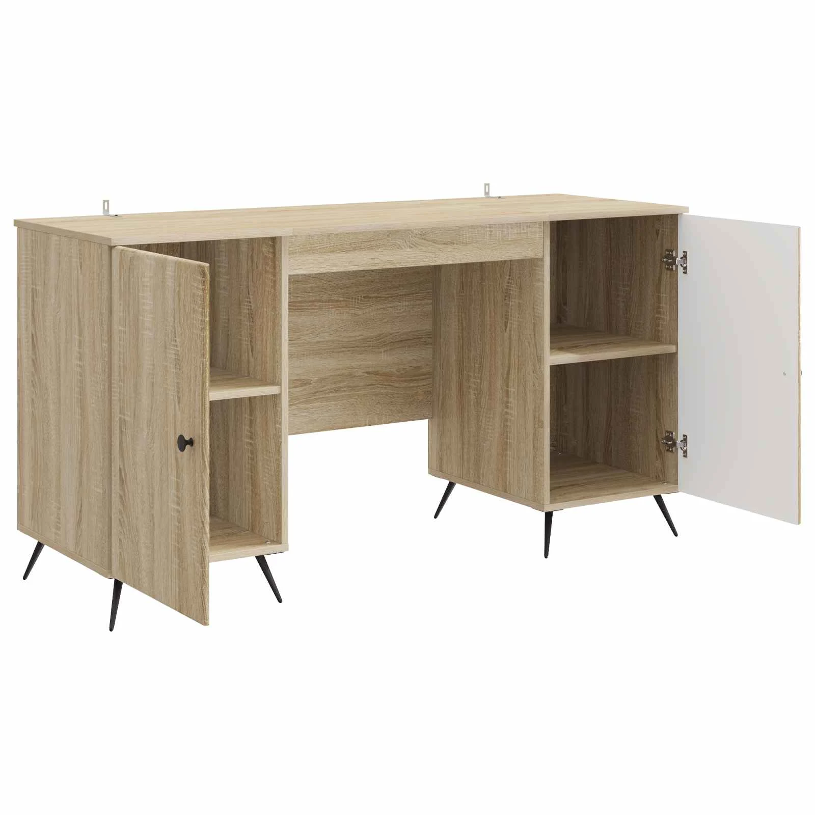Bureau 142,5 x 50 x 75 cm chêne sonoma bois d'ingénierie – modèle 8 – vue en situation
