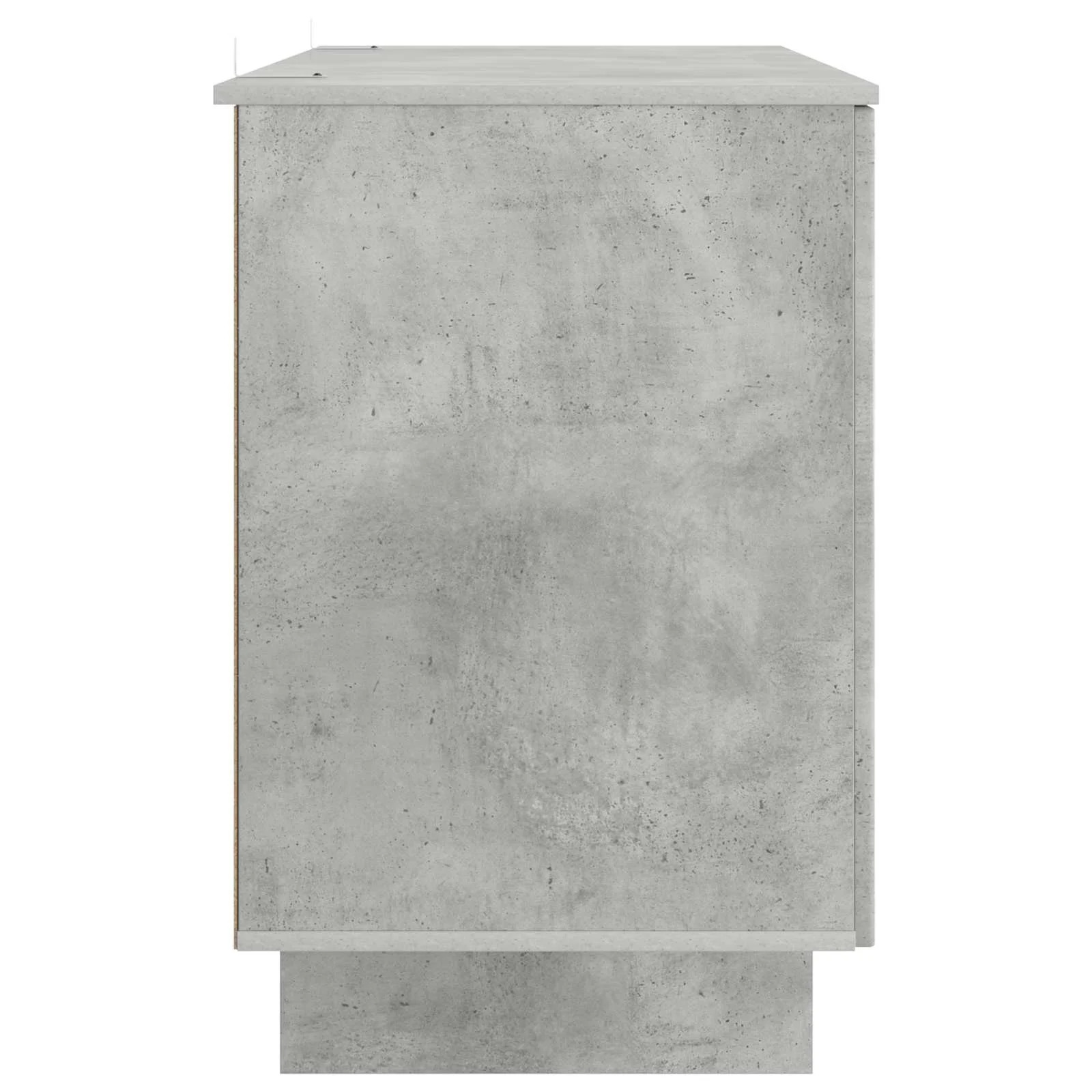 Bureau 142,5 x 50 x 75 cm gris béton bois d'ingénierie – vue de dos