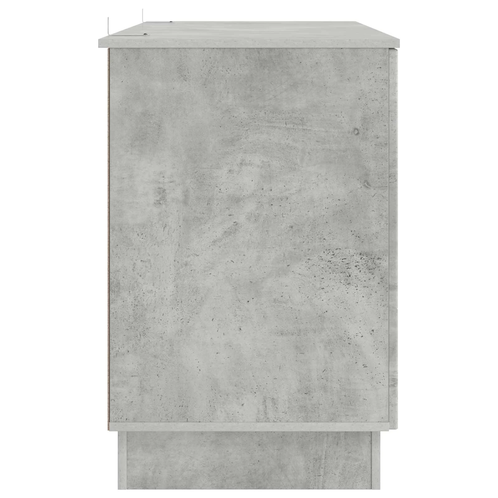 Bureau 142,5 x 50 x 75 cm gris béton bois d'ingénierie – modèle 7 – vue de dos