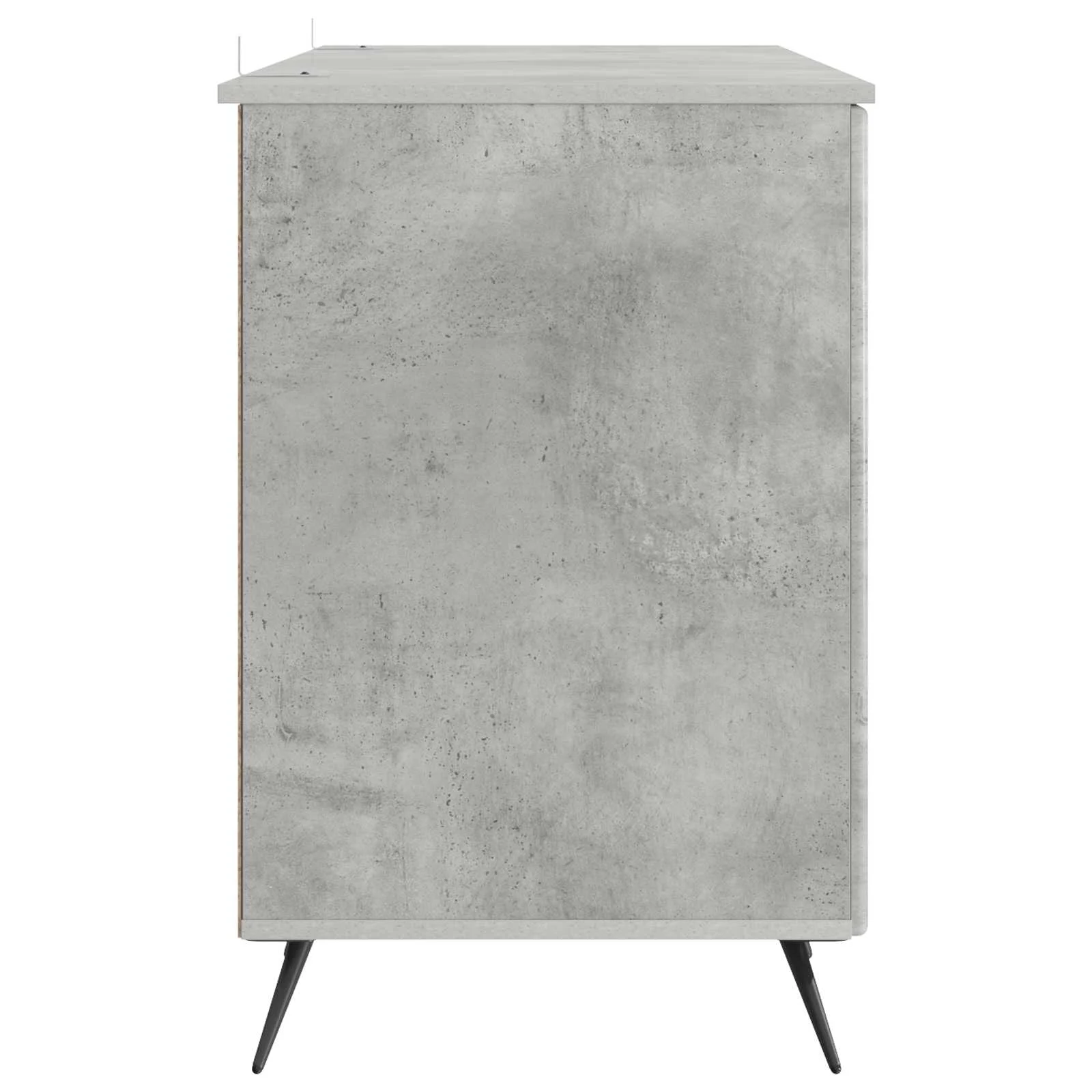 Bureau 142,5 x 50 x 75 cm gris béton bois d'ingénierie – modèle 8 – vue de dos
