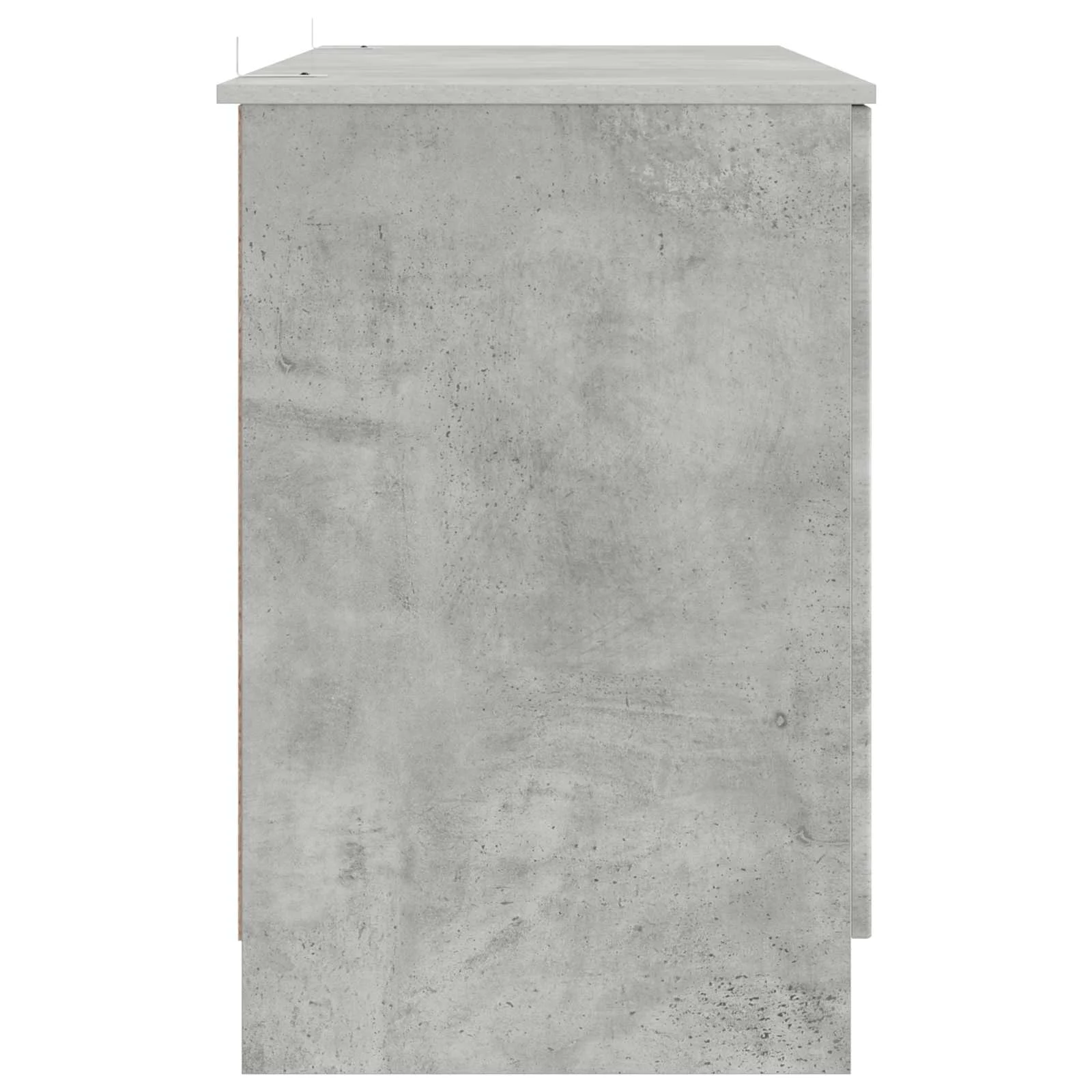 Bureau 142,5 x 50 x 75 cm gris béton bois d'ingénierie – modèle 9 – vue de dos