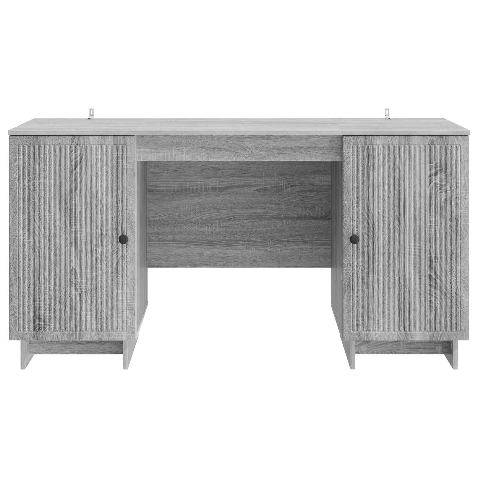 Bureau 142,5 x 50 x 75 cm sonoma gris bois d'ingénierie – vue de dessus