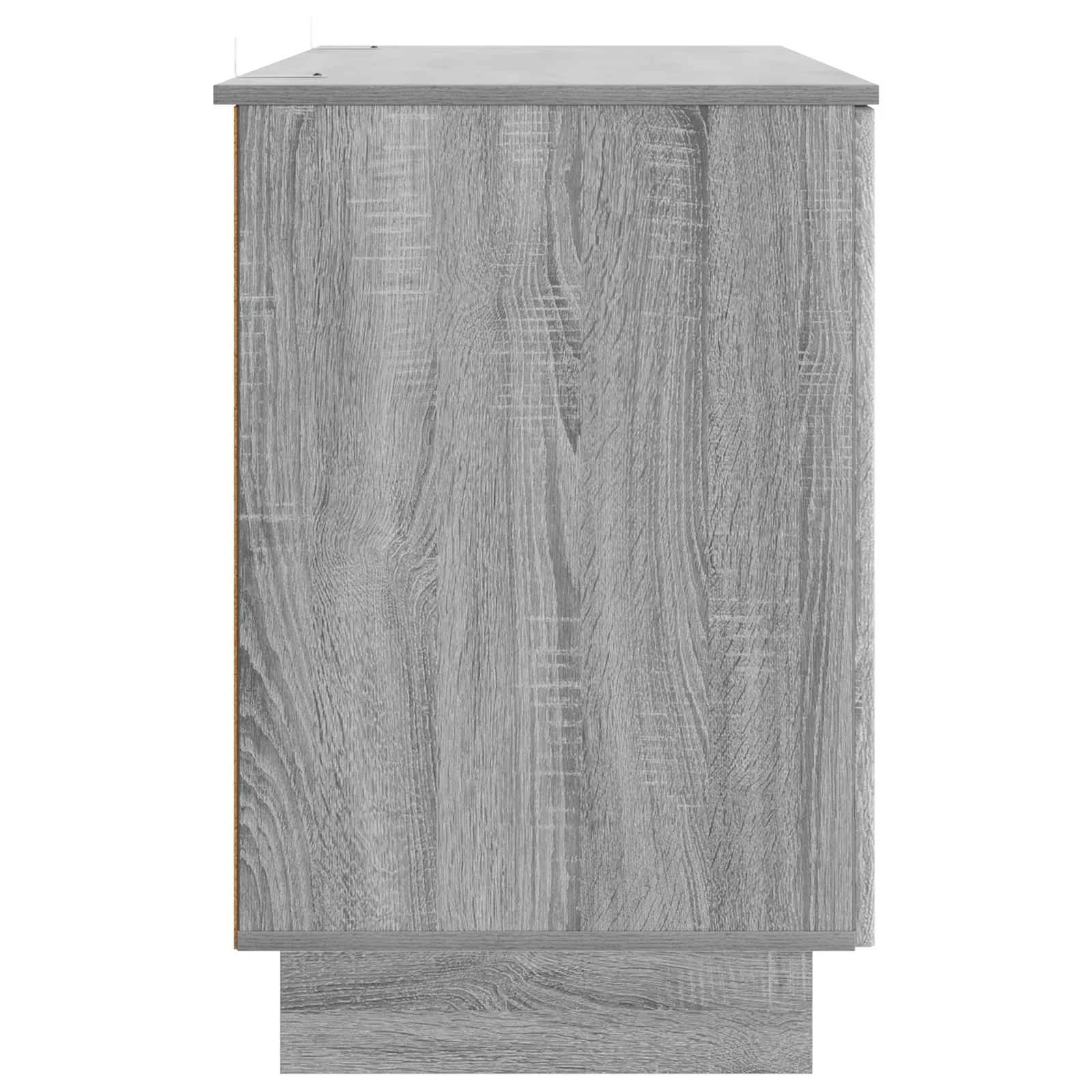 Bureau 142,5 x 50 x 75 cm sonoma gris bois d'ingénierie – vue de dos