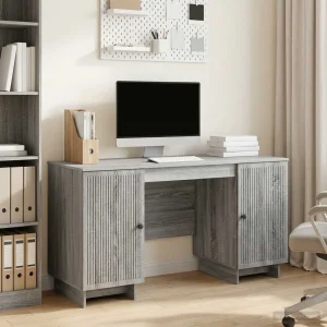 Bureau 142,5 x 50 x 75 cm sonoma gris bois d'ingénierie – vue d’ensemble