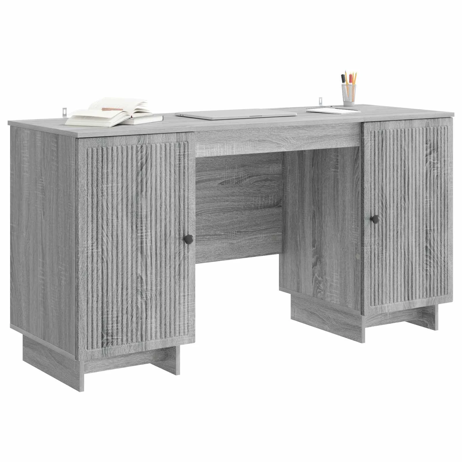 Bureau 142,5 x 50 x 75 cm sonoma gris bois d'ingénierie – vue de détail