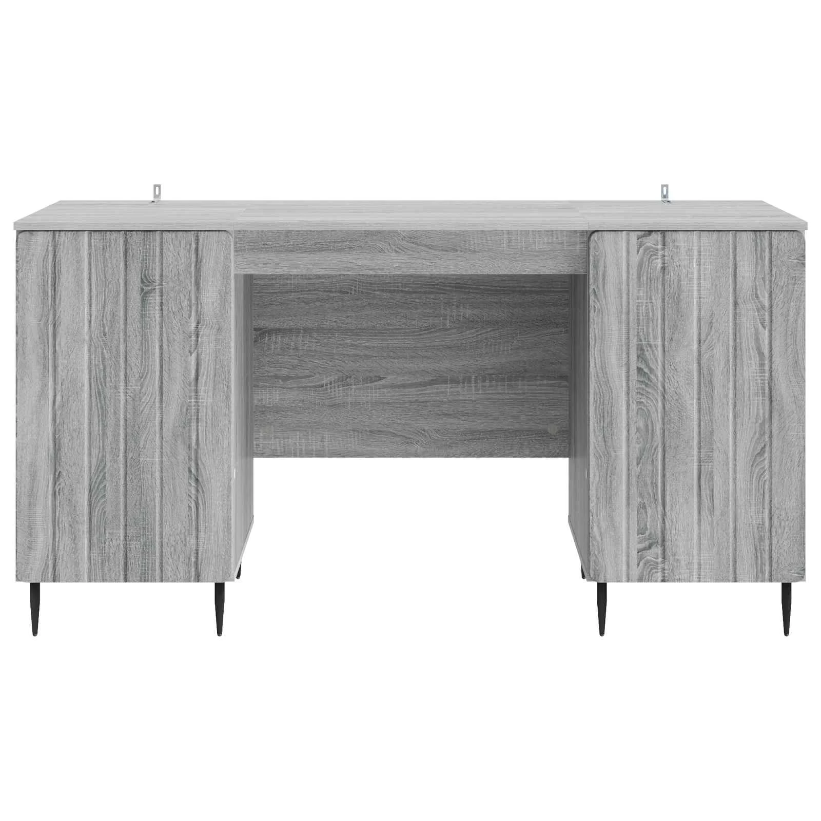 Bureau 142,5 x 50 x 75 cm sonoma gris bois d'ingénierie – modèle 3 – vue de dessus