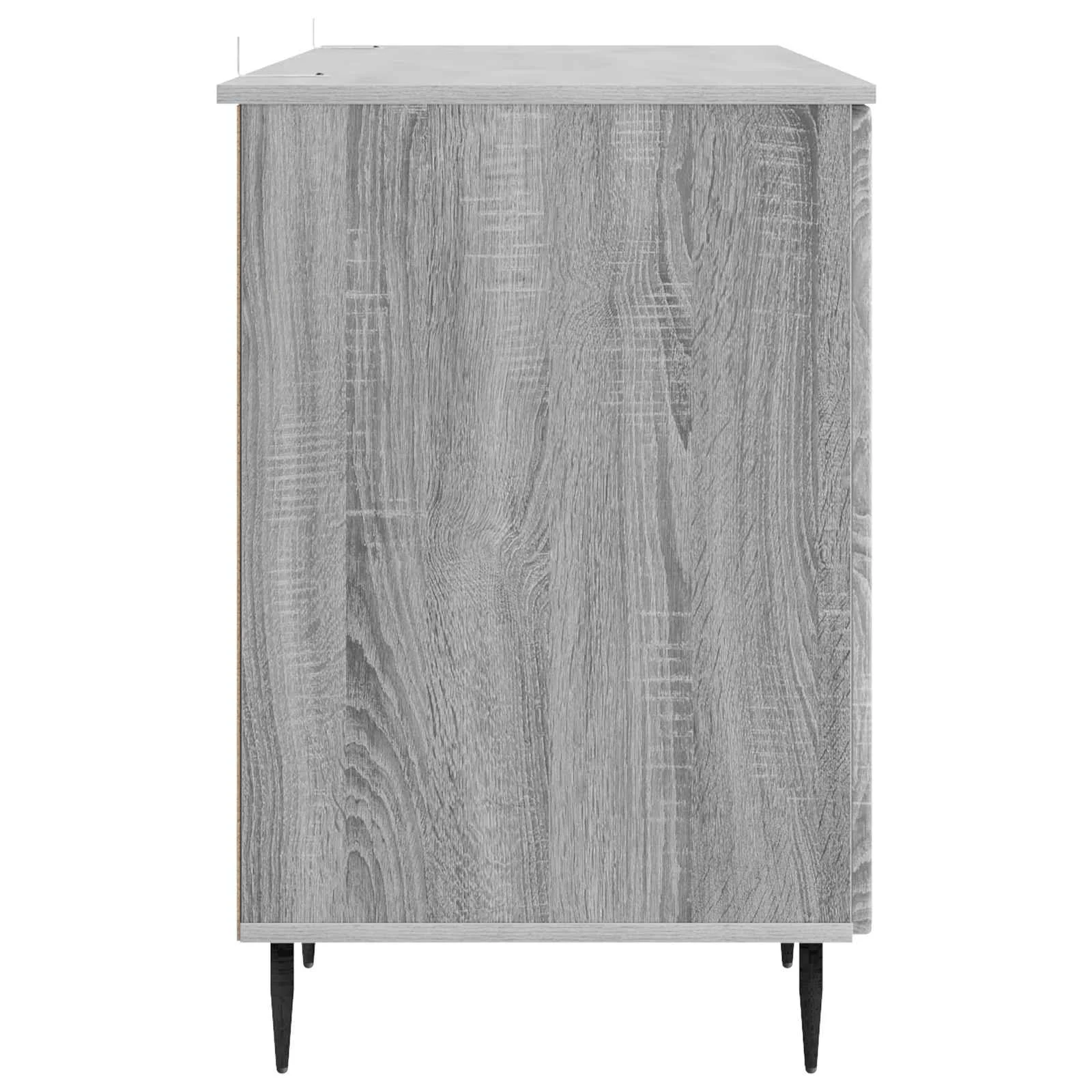 Bureau 142,5 x 50 x 75 cm sonoma gris bois d'ingénierie – modèle 3 – vue de dos