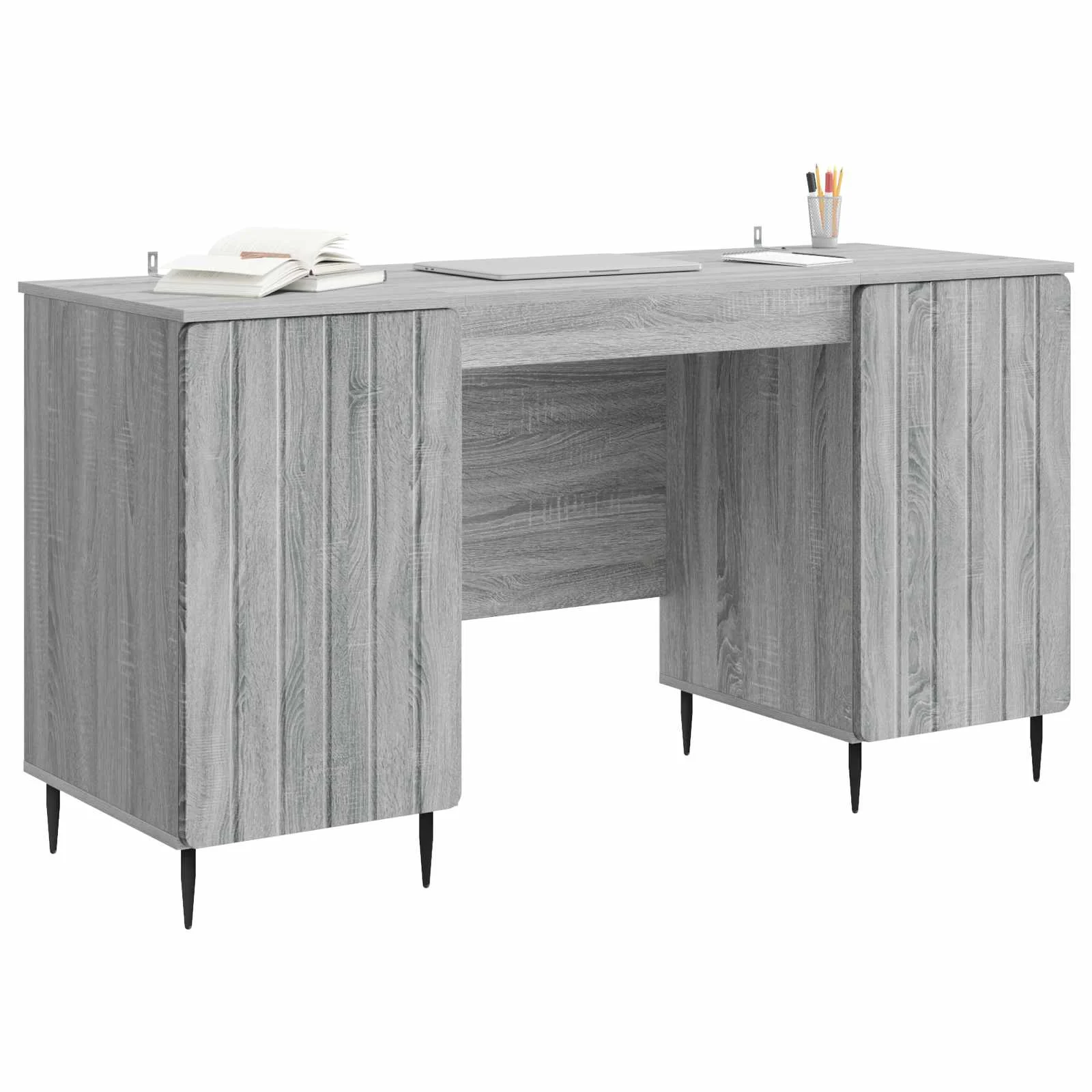 Bureau 142,5 x 50 x 75 cm sonoma gris bois d'ingénierie – modèle 3 – vue de détail