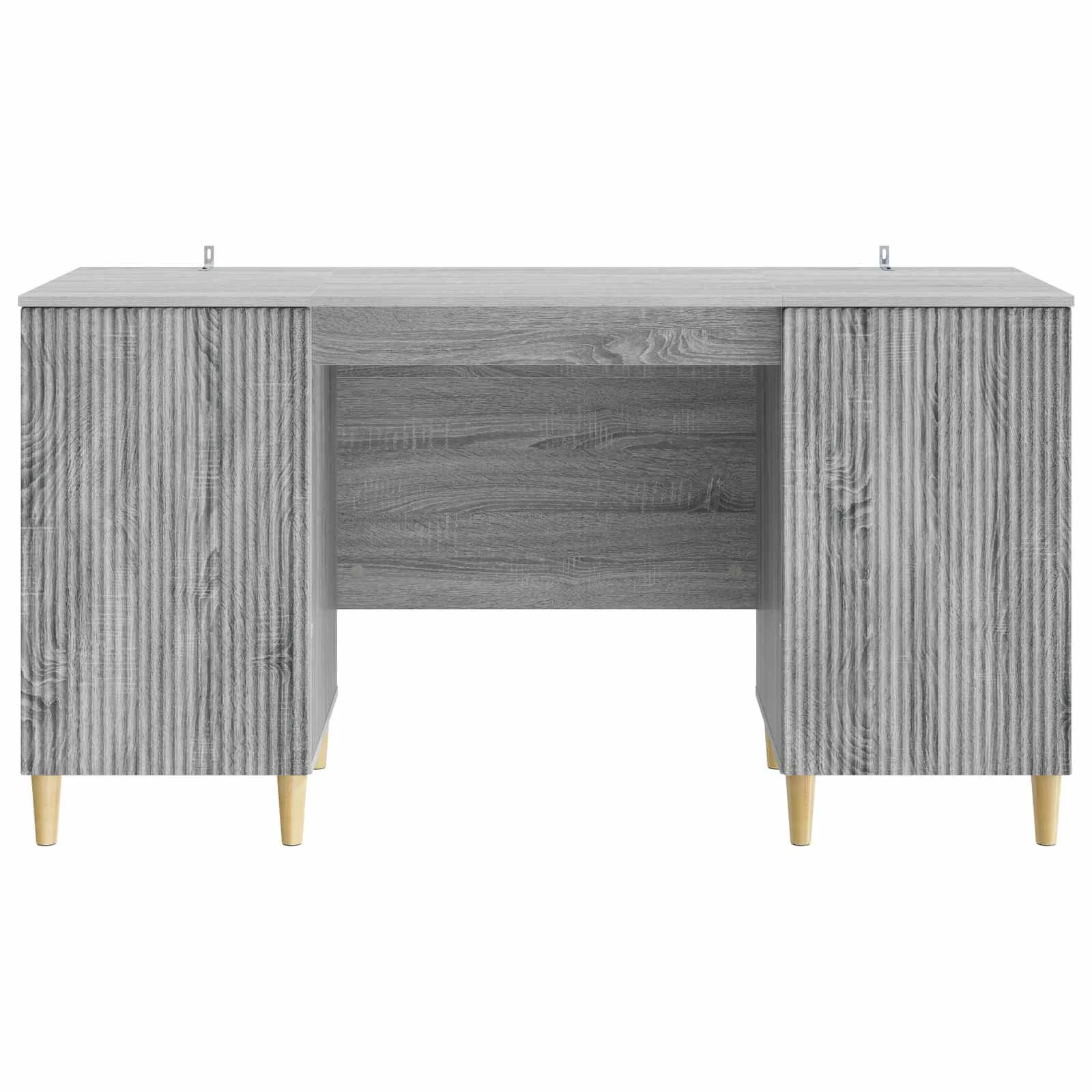 Bureau 142,5 x 50 x 75 cm sonoma gris bois d'ingénierie – modèle 4 – vue de dessus