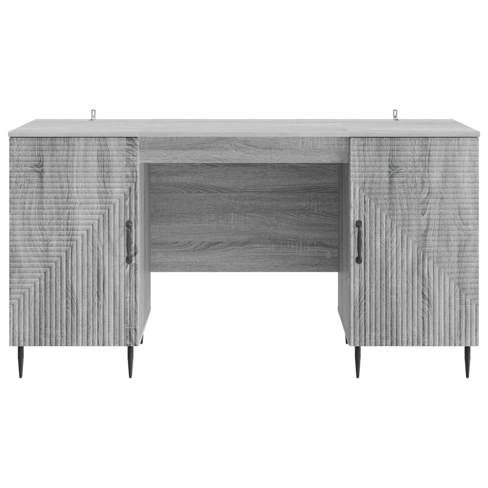 Bureau 142,5 x 50 x 75 cm sonoma gris bois d'ingénierie – modèle 5 – vue de dessus