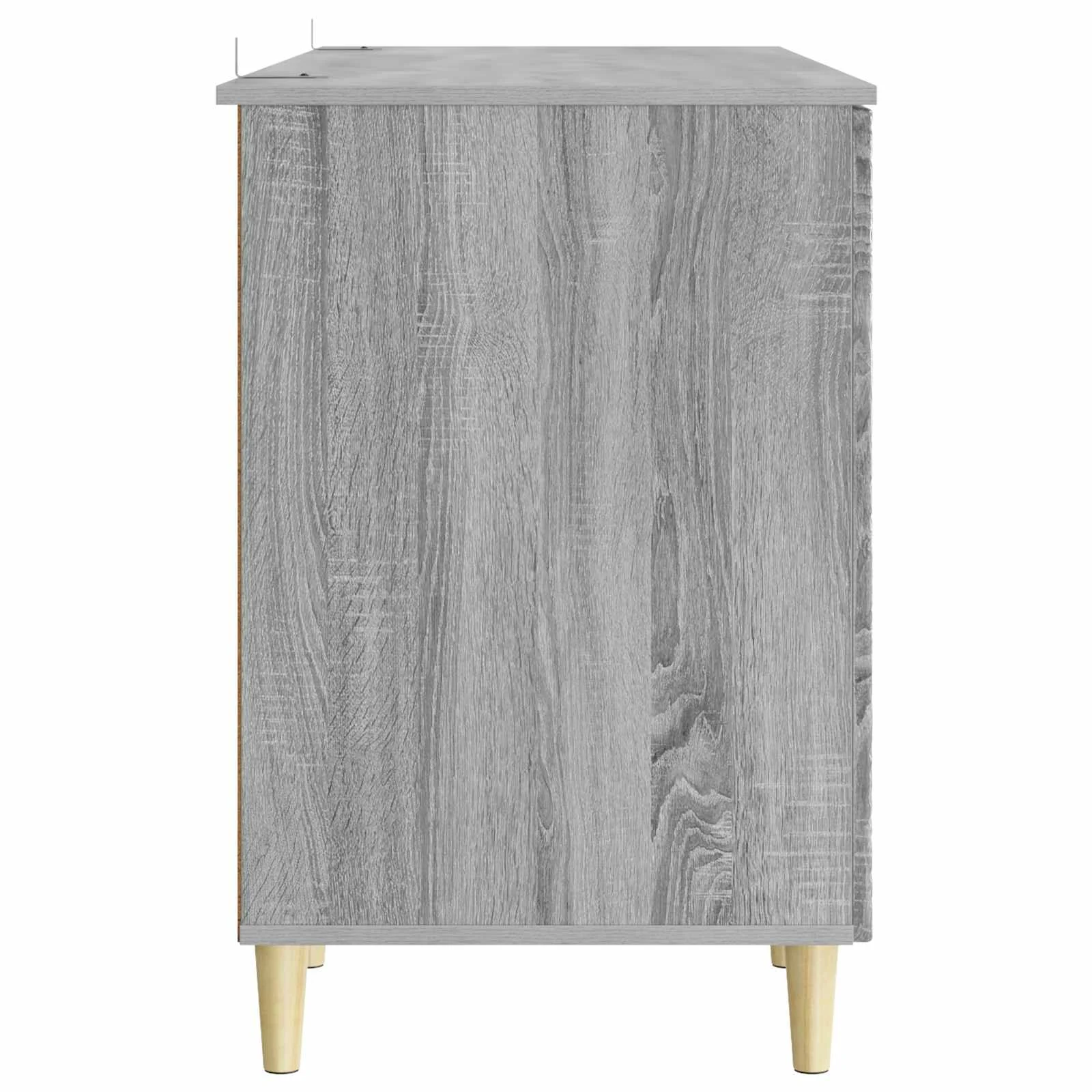 Bureau 142,5 x 50 x 75 cm sonoma gris bois d'ingénierie – modèle 6 – vue de dessus