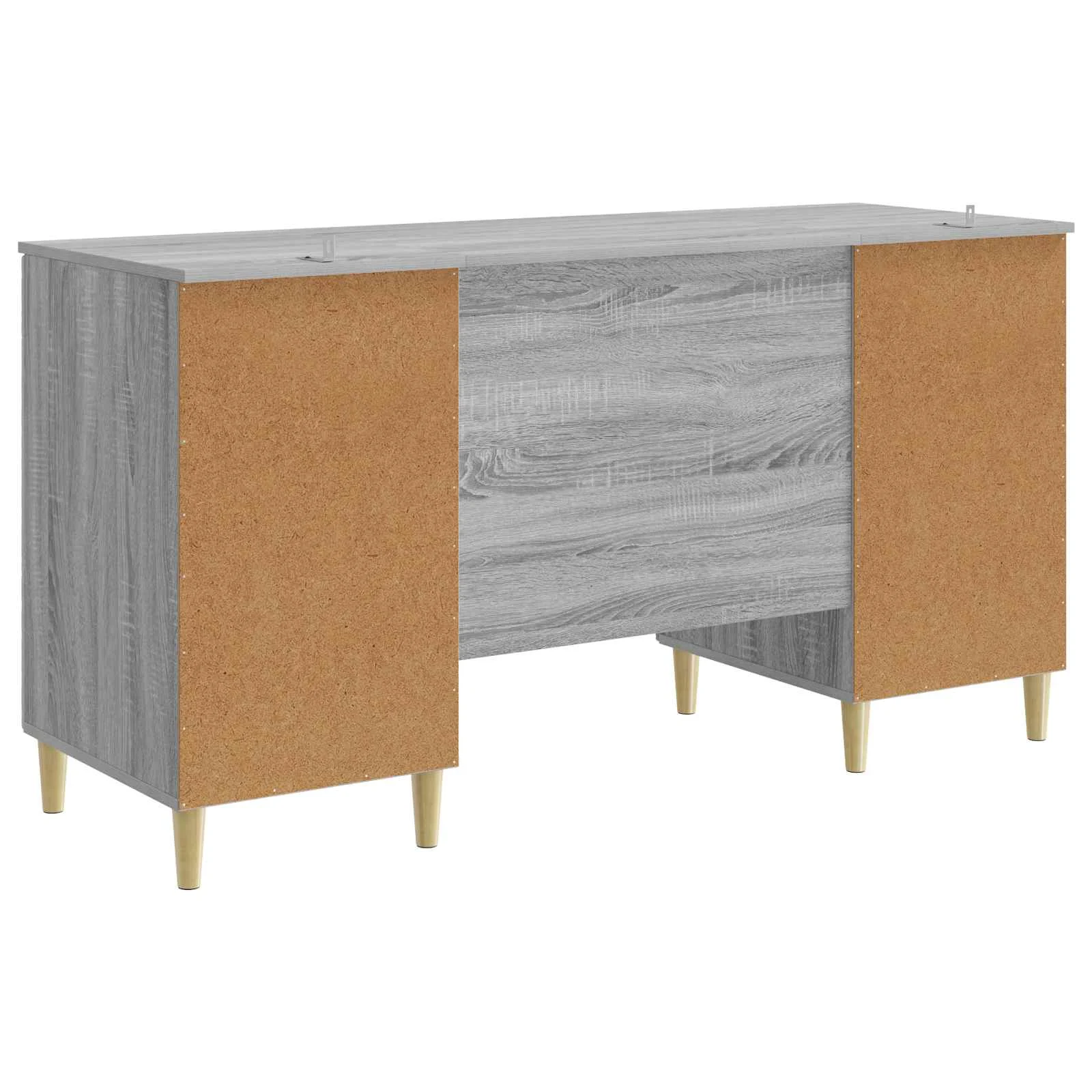 Bureau 142,5 x 50 x 75 cm sonoma gris bois d'ingénierie – modèle 6 – vue de dos