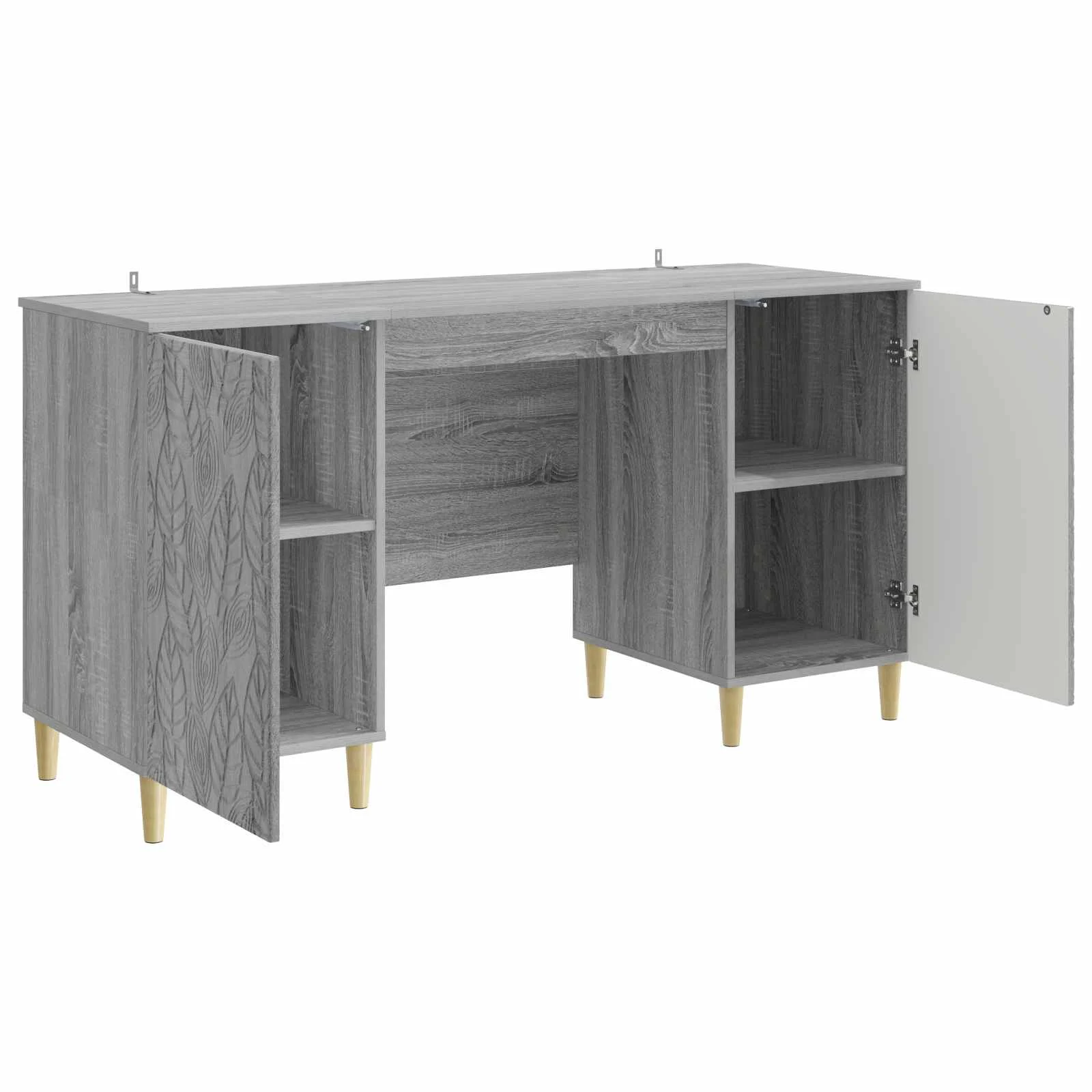 Bureau 142,5 x 50 x 75 cm sonoma gris bois d'ingénierie – modèle 6 – vue de détail