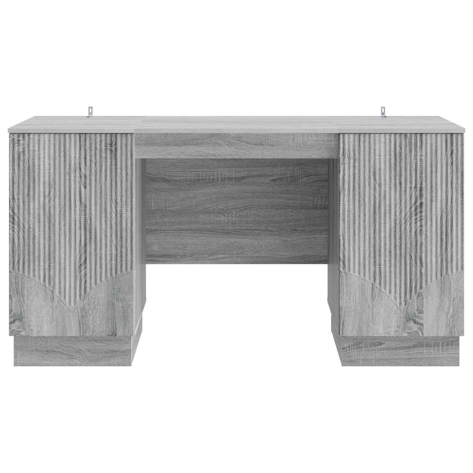 Bureau 142,5 x 50 x 75 cm sonoma gris bois d'ingénierie – modèle 7 – vue de dessus
