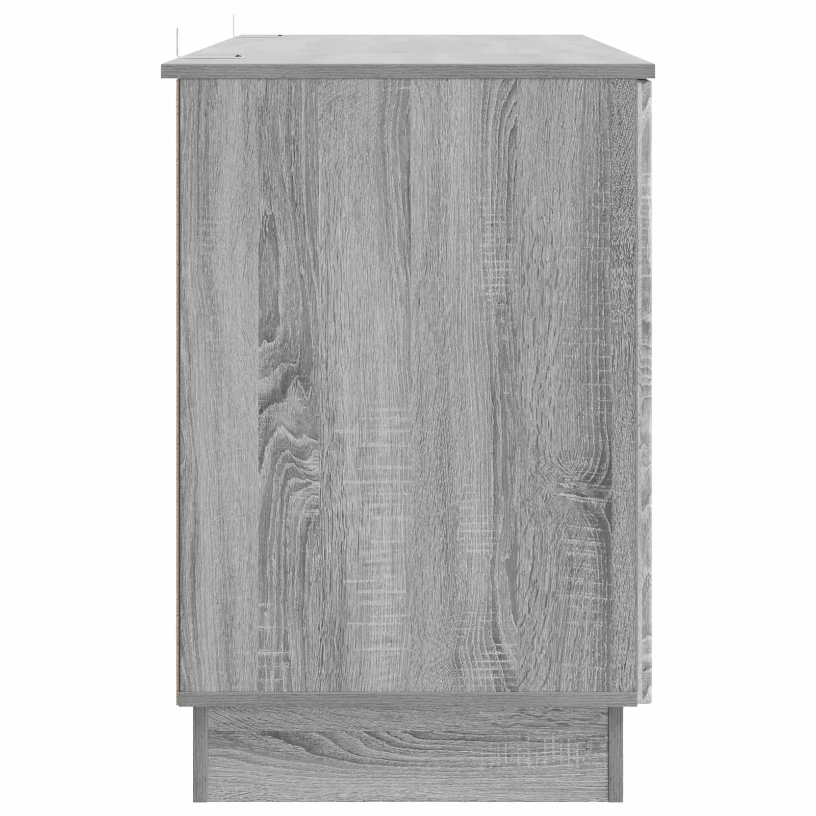 Bureau 142,5 x 50 x 75 cm sonoma gris bois d'ingénierie – modèle 7 – vue de dos