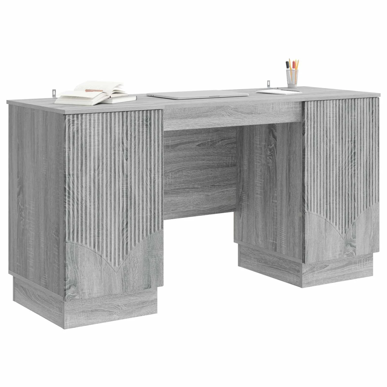 Bureau 142,5 x 50 x 75 cm sonoma gris bois d'ingénierie – modèle 7 – vue de détail