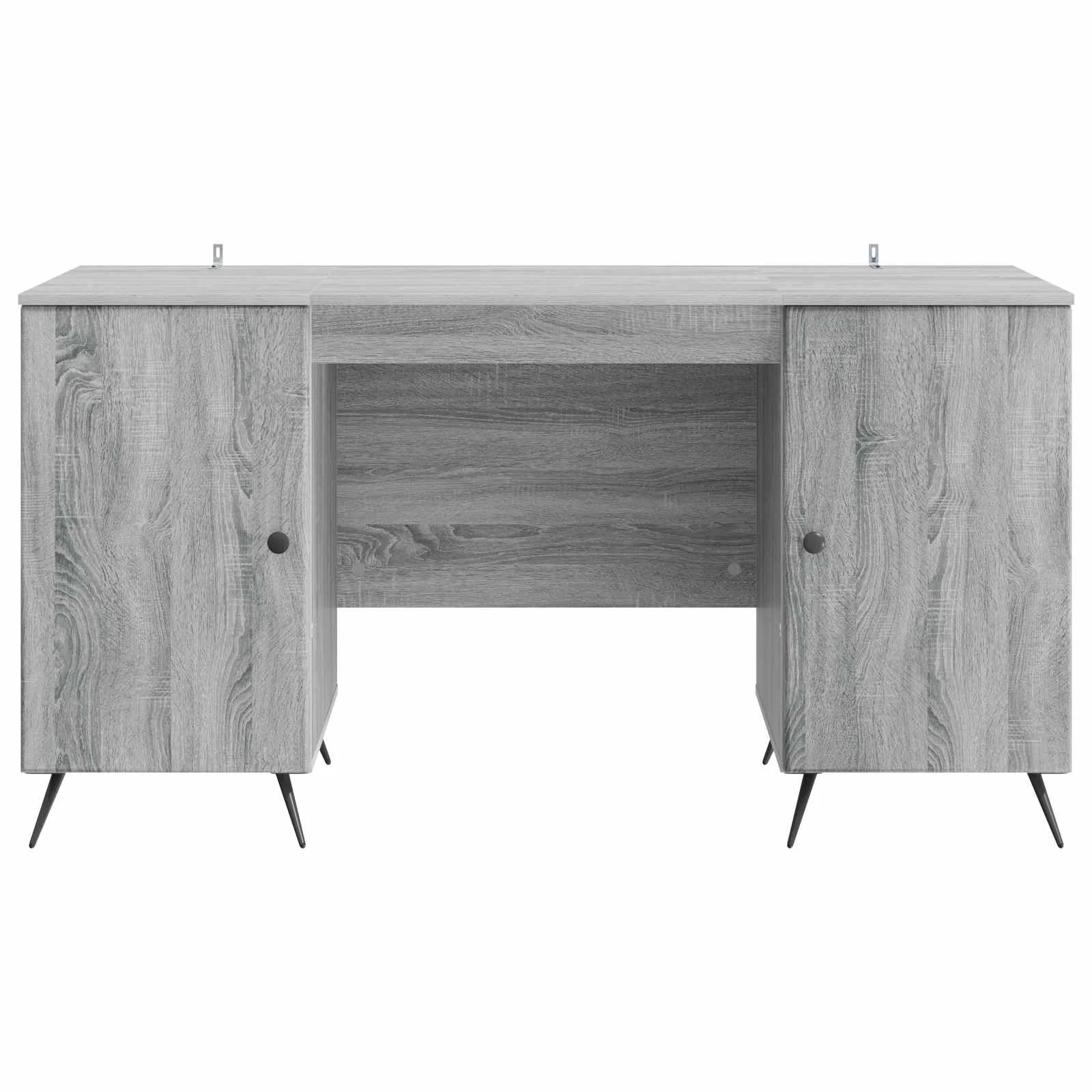 Bureau 142,5 x 50 x 75 cm sonoma gris bois d'ingénierie – modèle 8 – vue de dessus