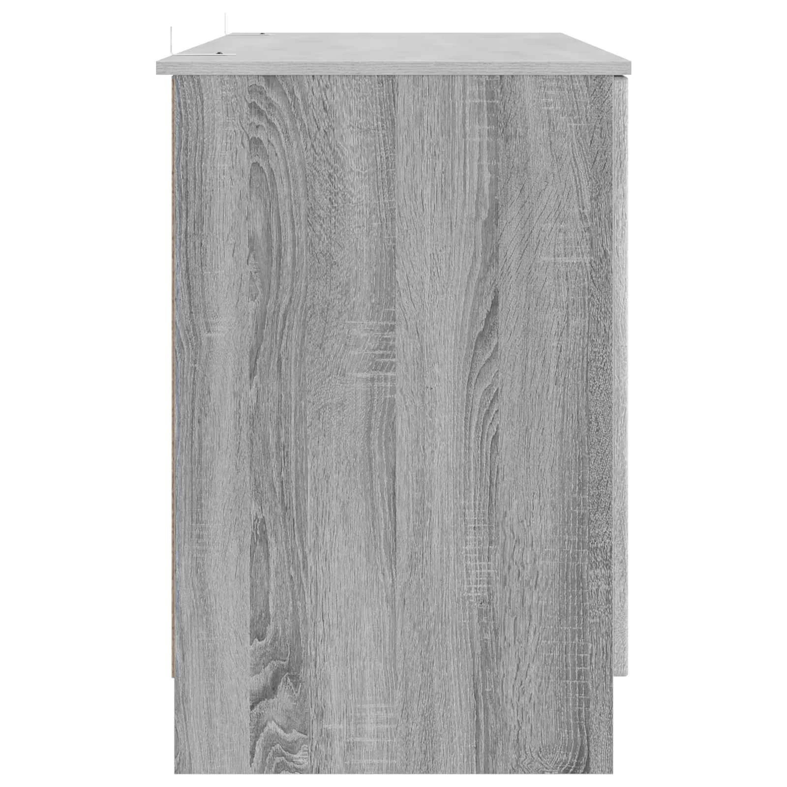 Bureau 142,5 x 50 x 75 cm sonoma gris bois d'ingénierie – modèle 9 – vue de dos
