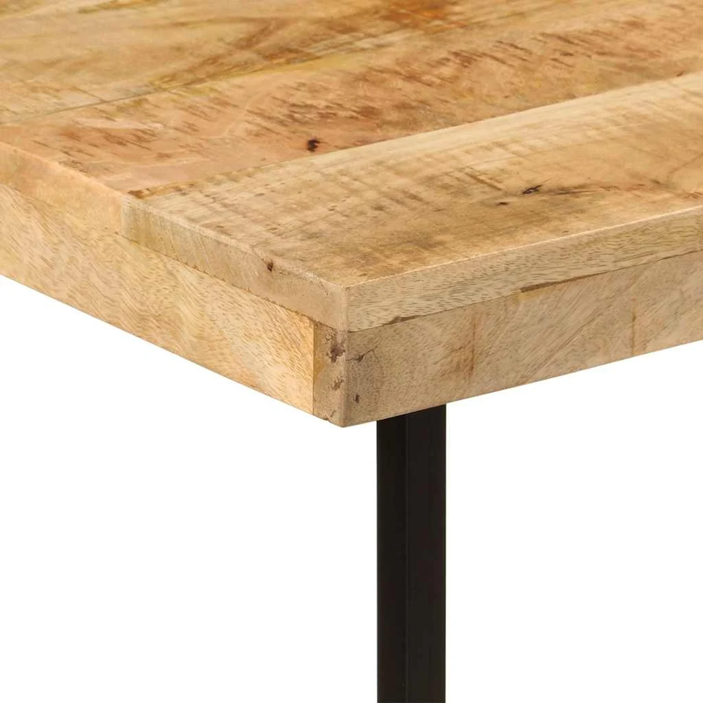 Bureau 165 x 110 x 77 cm brun bois massif de manguier – vue de dos