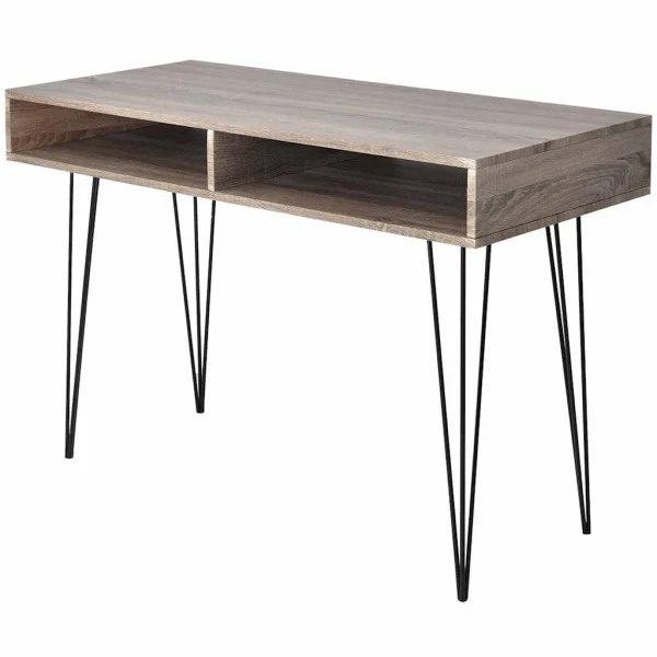Bureau avec 2 compartiments 110 x 50 x 76 cm multicolore mdf – vue d’ensemble