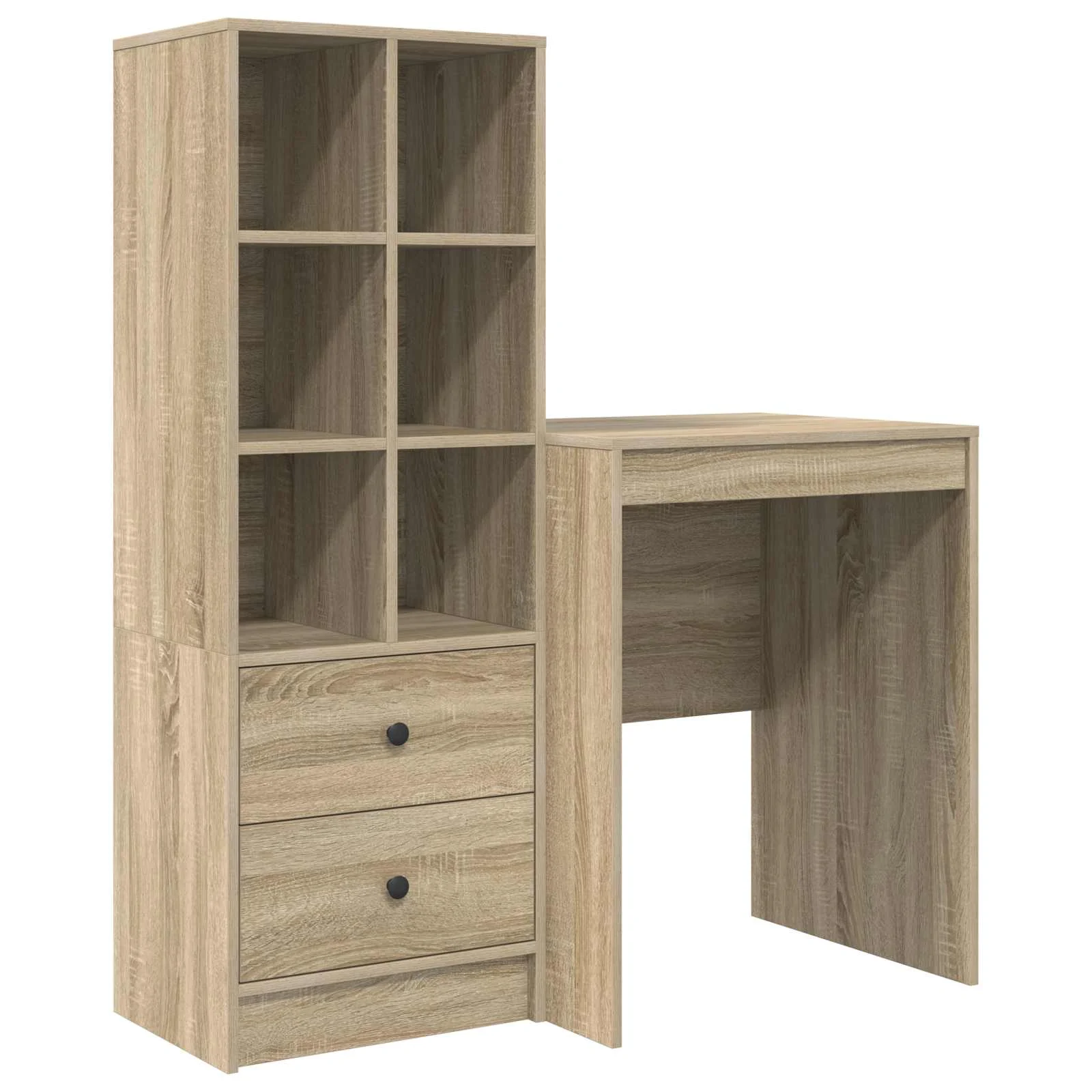 Bureau en 2 éléments 105,5 x 50 x 127 cm chêne sonoma – vue de côté