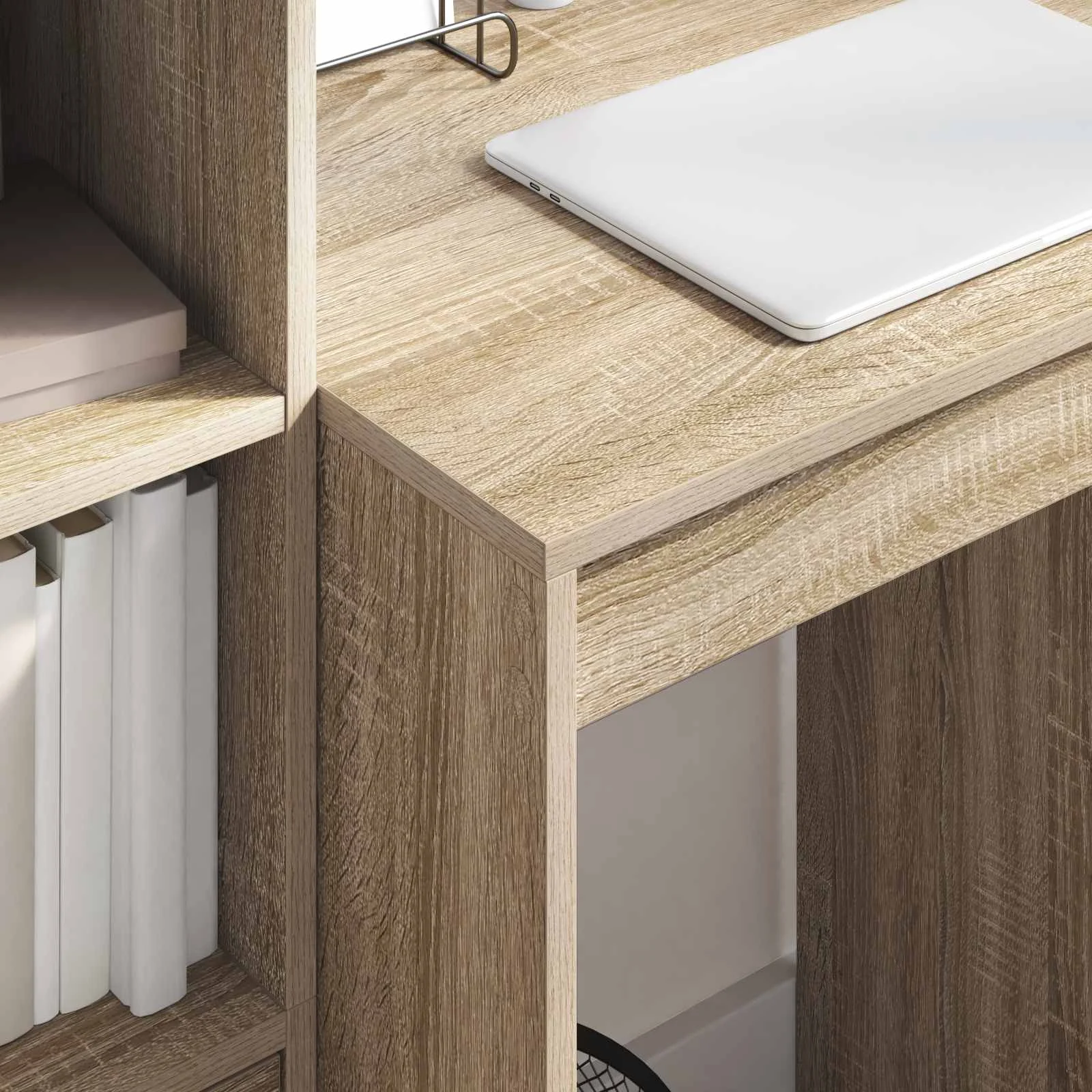 Bureau en 2 éléments 105,5 x 50 x 127 cm chêne sonoma – vue en situation