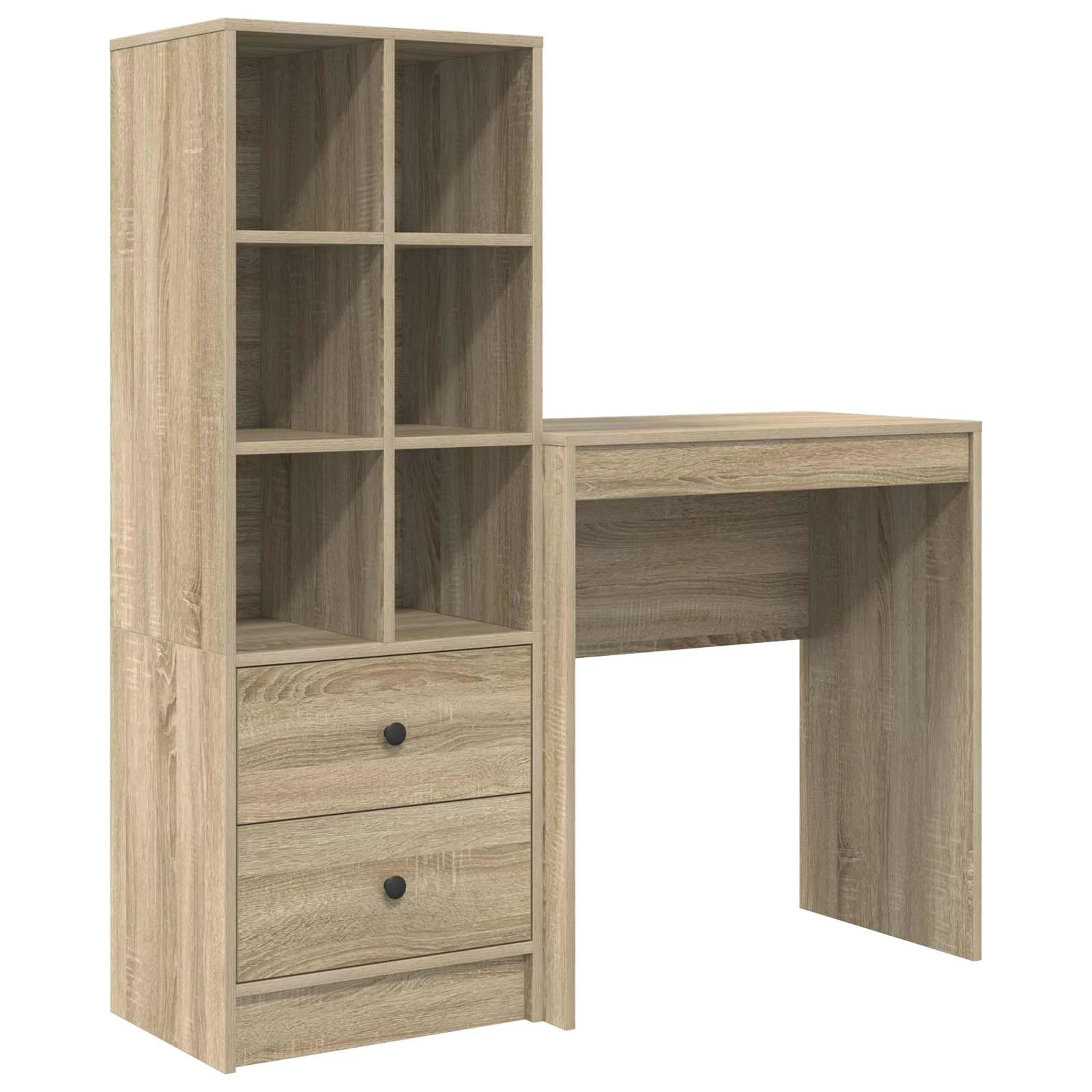 Bureau en 2 éléments 115,5 x 40 x 127 cm chêne sonoma – vue de côté