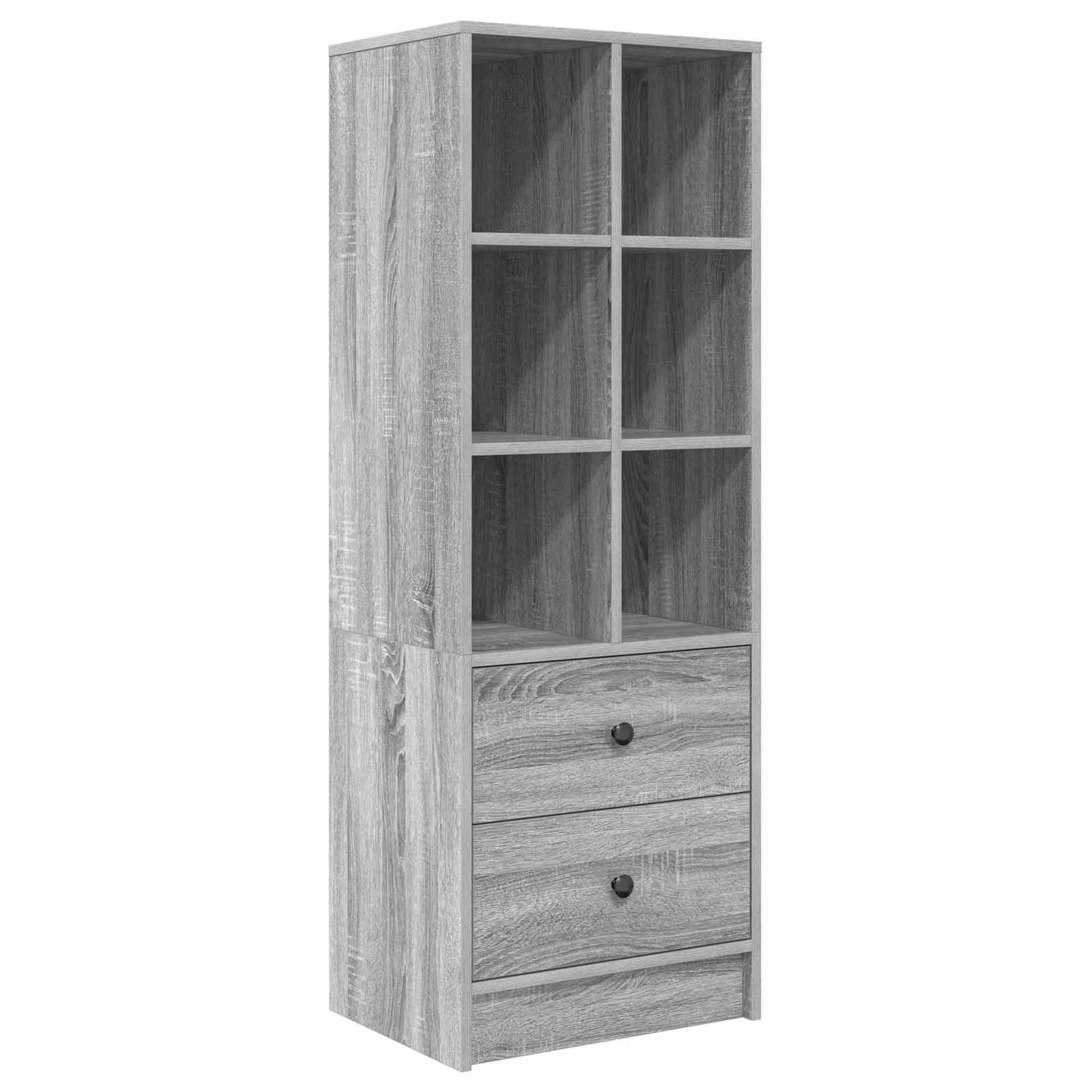 Bureau en 2 éléments 115,5 x 40 x 127 cm sonoma gris – vue de dos