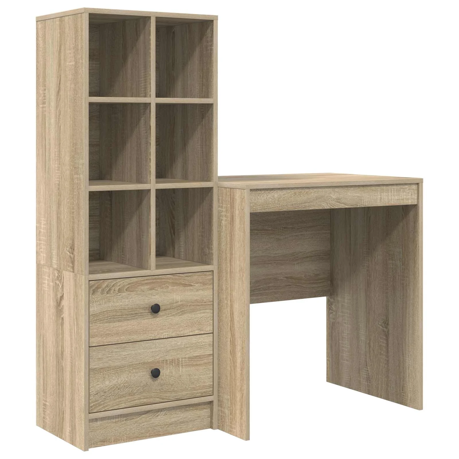Bureau en 2 éléments 115,5 x 50 x 127 cm chêne sonoma – vue de côté