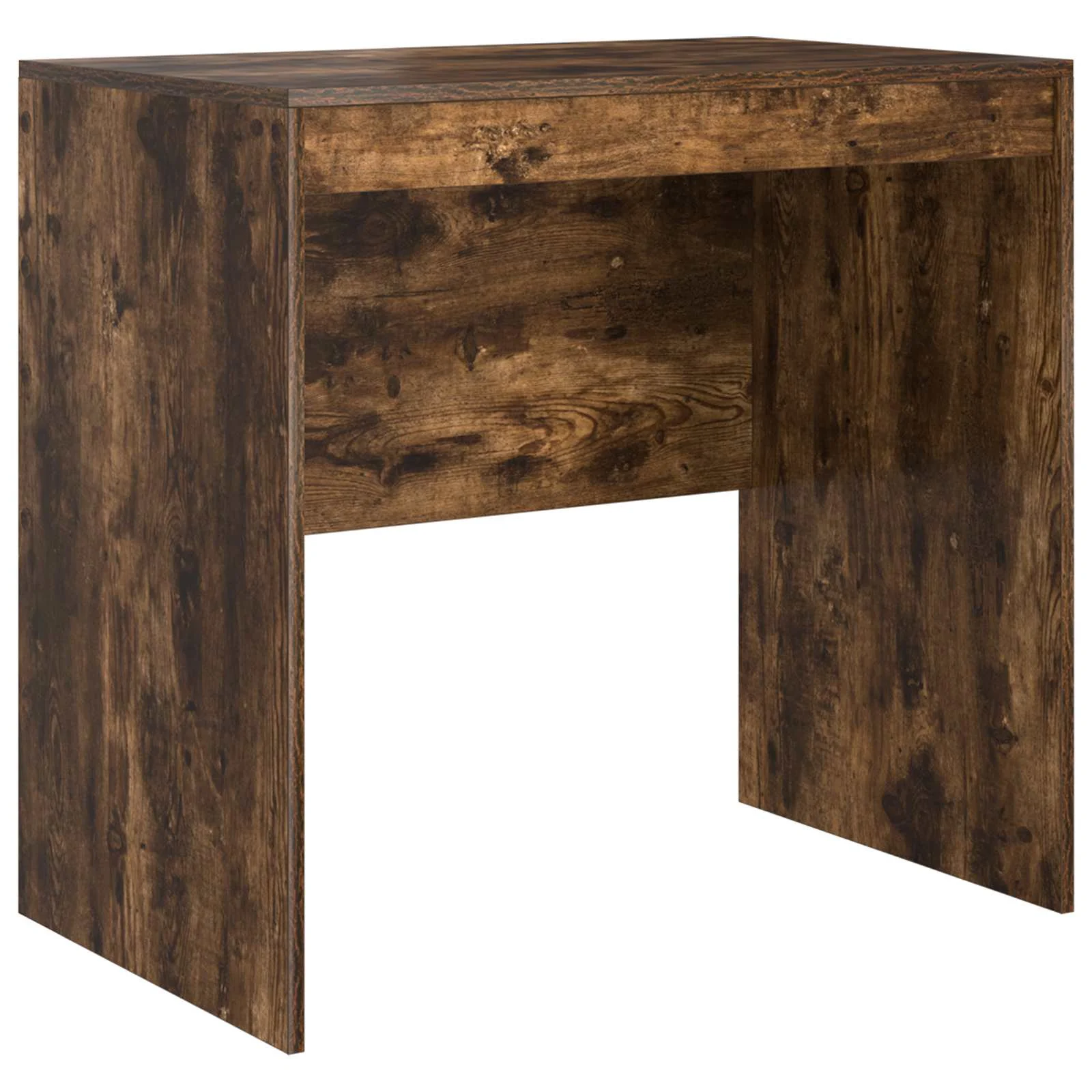 Bureau en 2 éléments 125,5 x 50 x 127 cm chêne fumé – vue de dessus