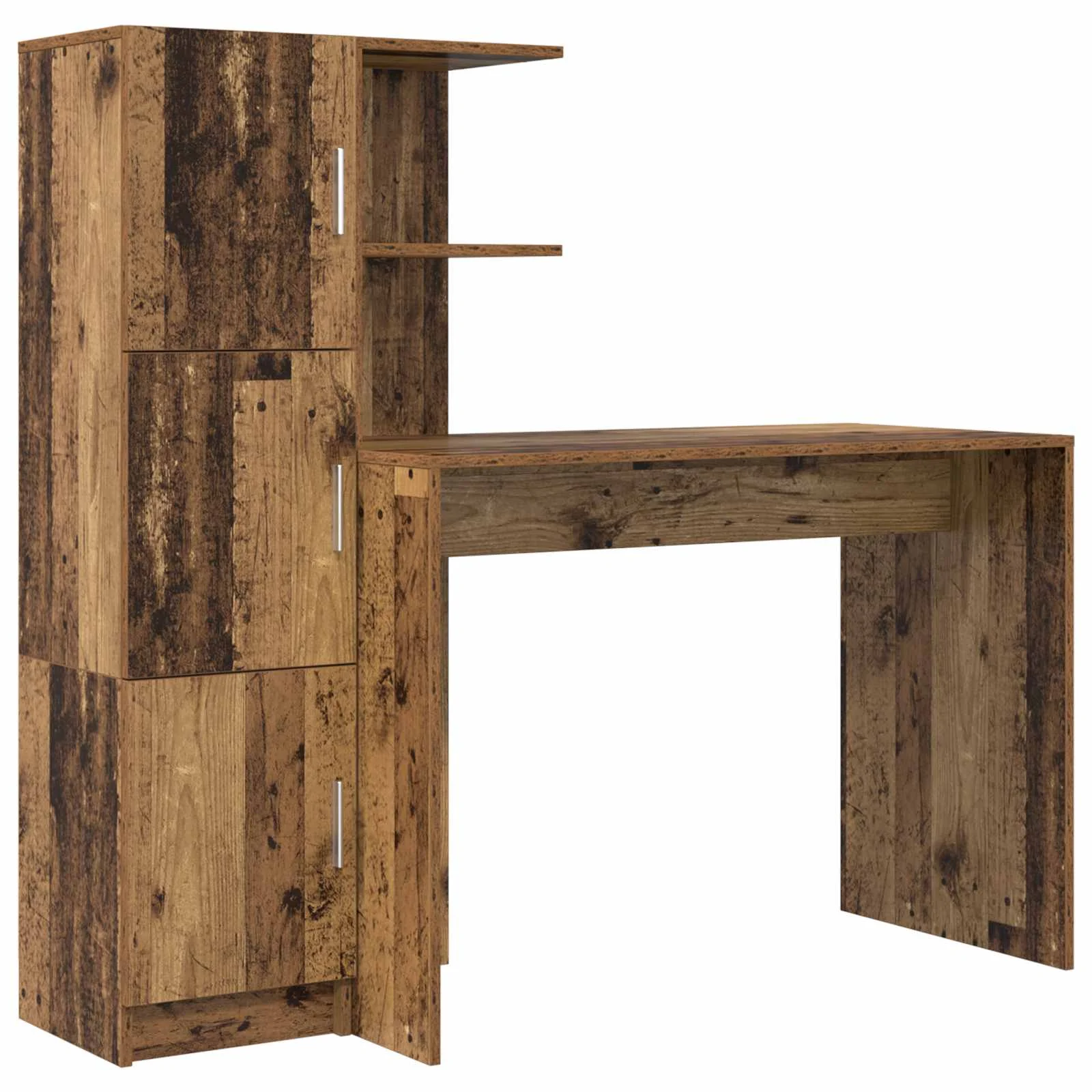 Bureau en 2 éléments 133,5 x 50 x 124 cm bois ancien – vue de côté