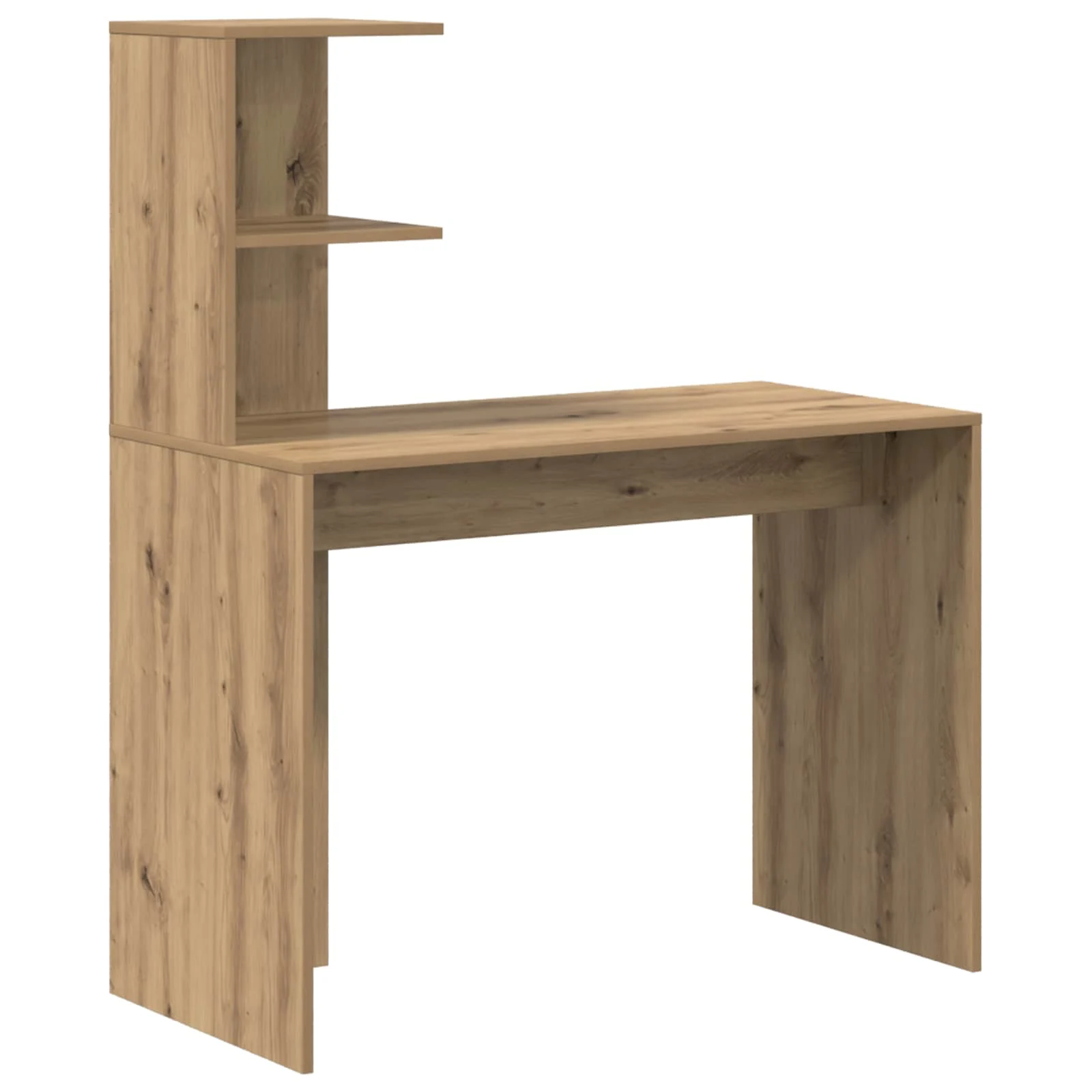 Bureau en 2 éléments 133,5 x 50 x 124 cm chêne artisanal – vue de dessus