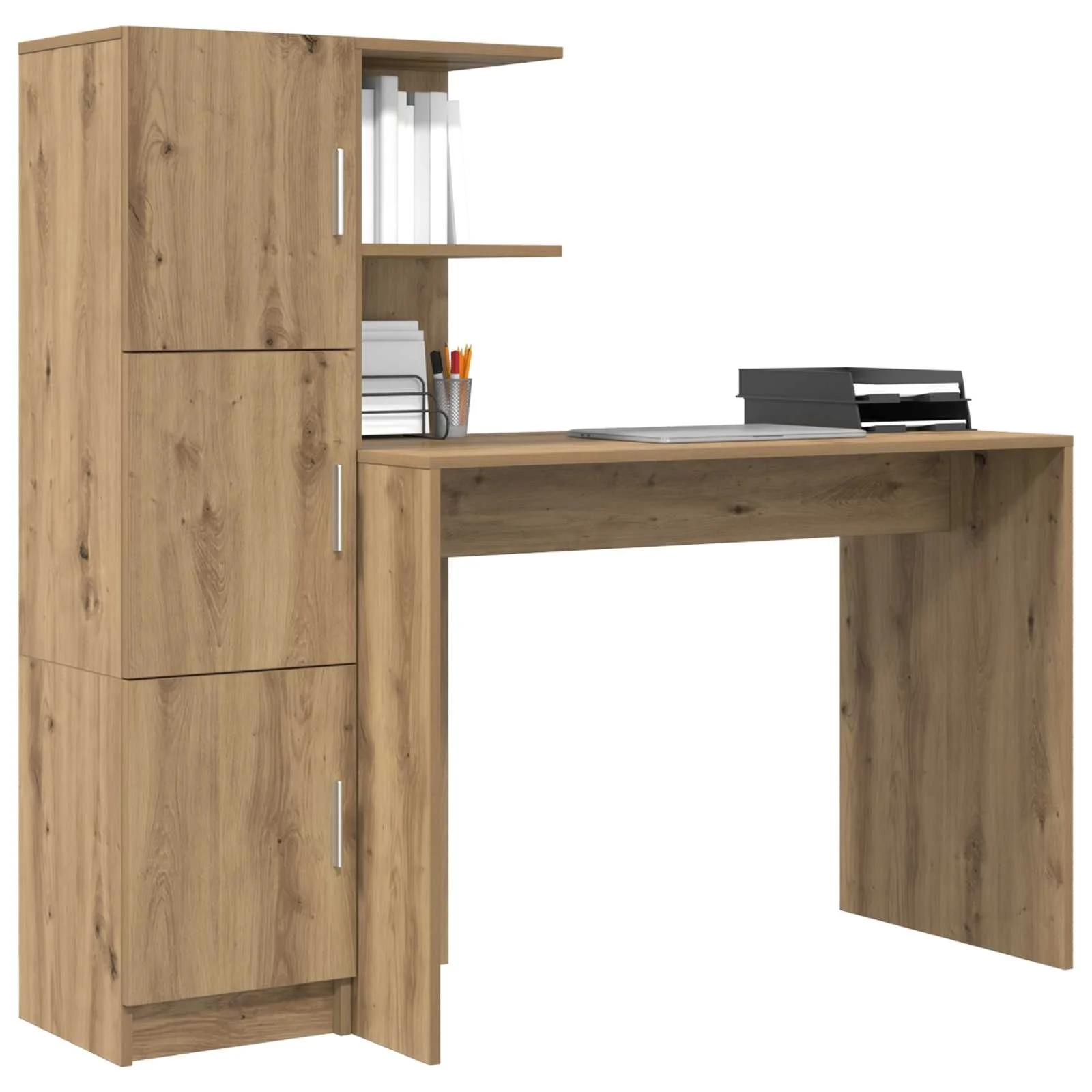 Bureau en 2 éléments 133,5 x 50 x 124 cm chêne artisanal – vue de détail
