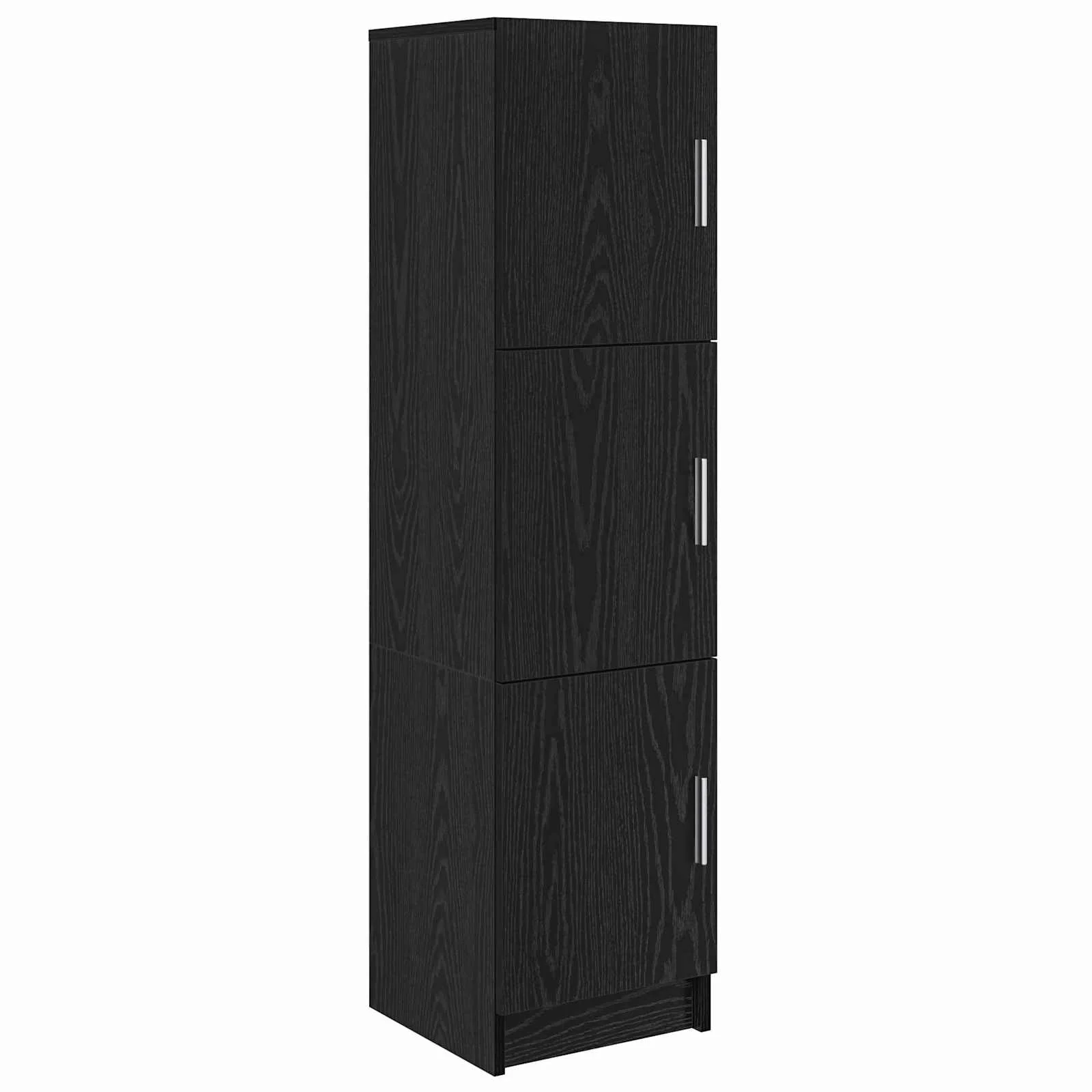 Bureau en 2 éléments 133,5 x 50 x 124 cm chêne noir – vue de dos