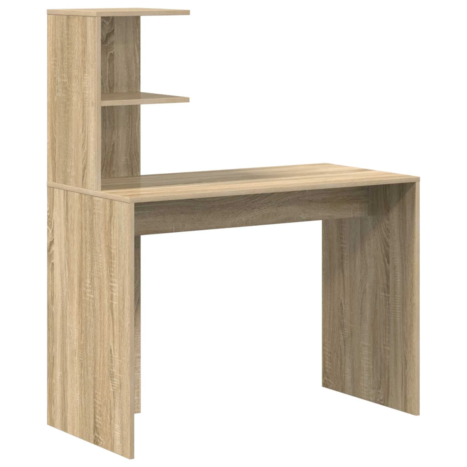 Bureau en 2 éléments 133,5 x 50 x 124 cm chêne sonoma – vue de dessus
