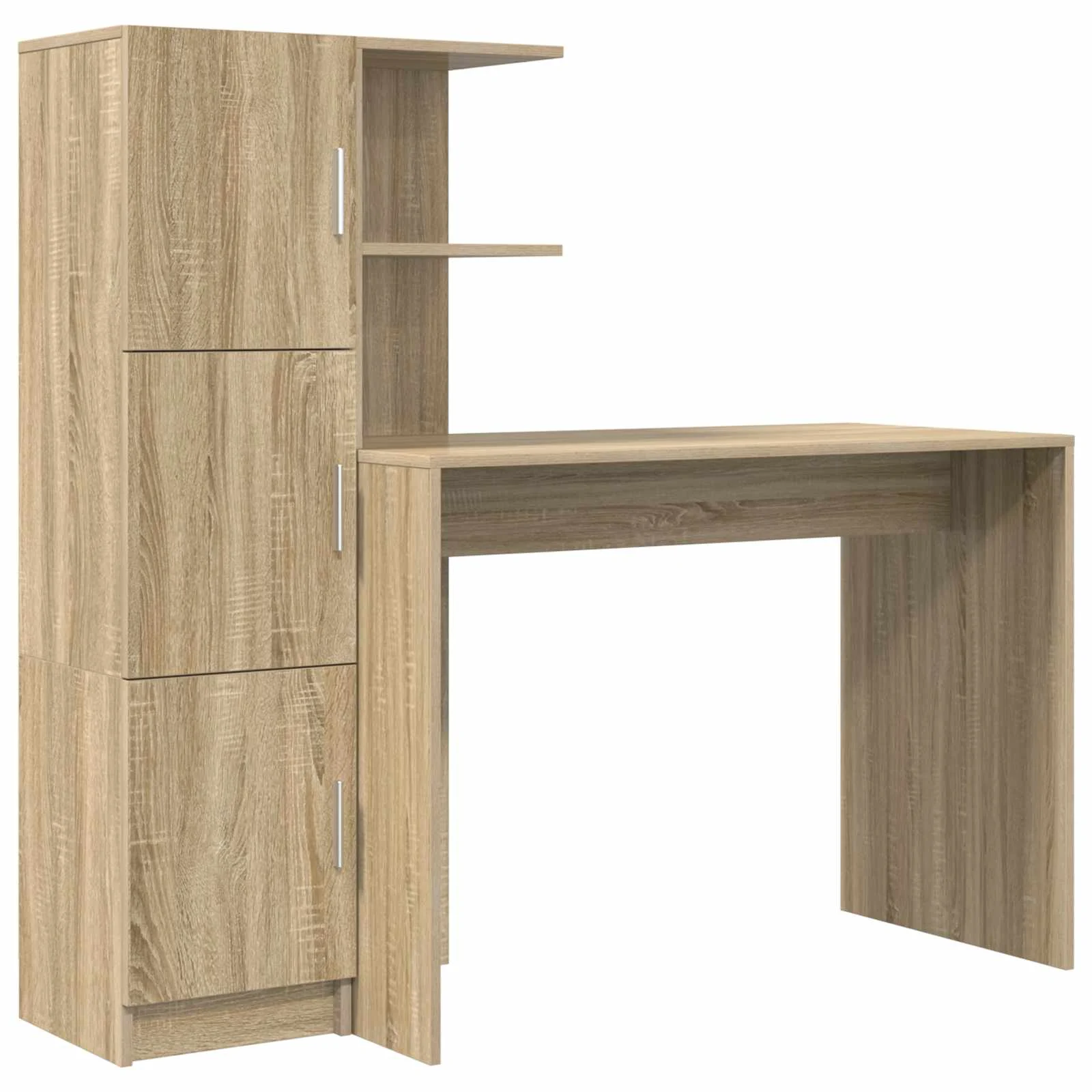 Bureau en 2 éléments 133,5 x 50 x 124 cm chêne sonoma – vue de côté