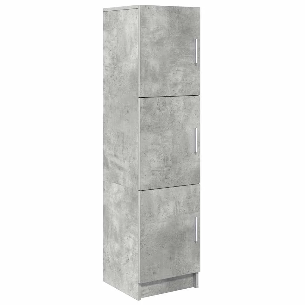 Bureau en 2 éléments 133,5 x 50 x 124 cm gris béton – vue de dos