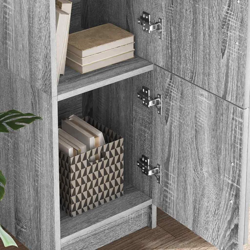 Bureau en 2 éléments 133,5 x 50 x 124 cm sonoma gris – vue en situation