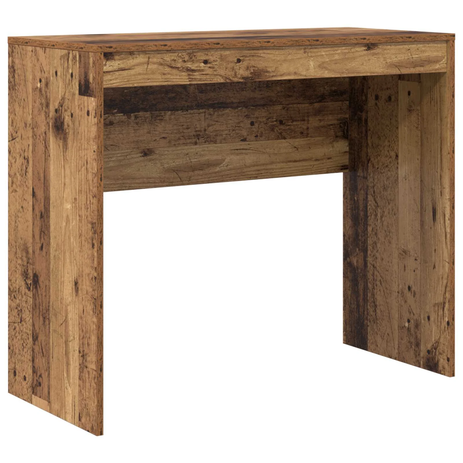 Bureau en 2 éléments 135,5 x 40 x 127 cm bois ancien – vue de dessus