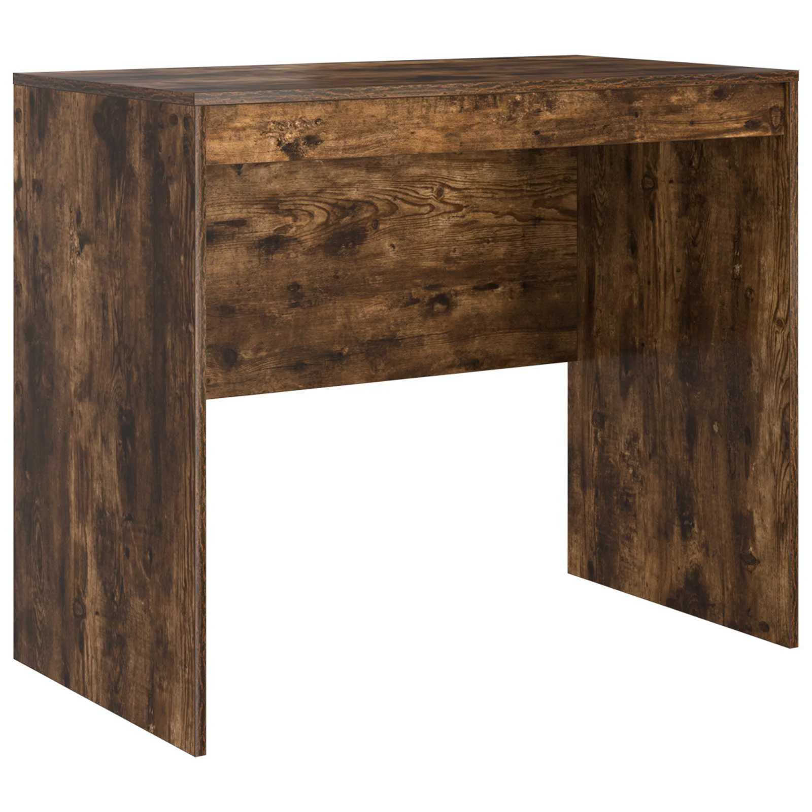 Bureau en 2 éléments 135,5 x 50 x 127 cm chêne fumé – vue de dessus