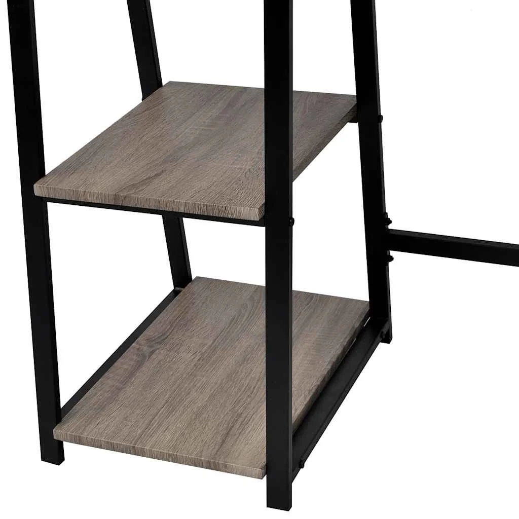 Bureau avec 2 étagères 120 x 50 x 73 cm gris mdf – vue en situation