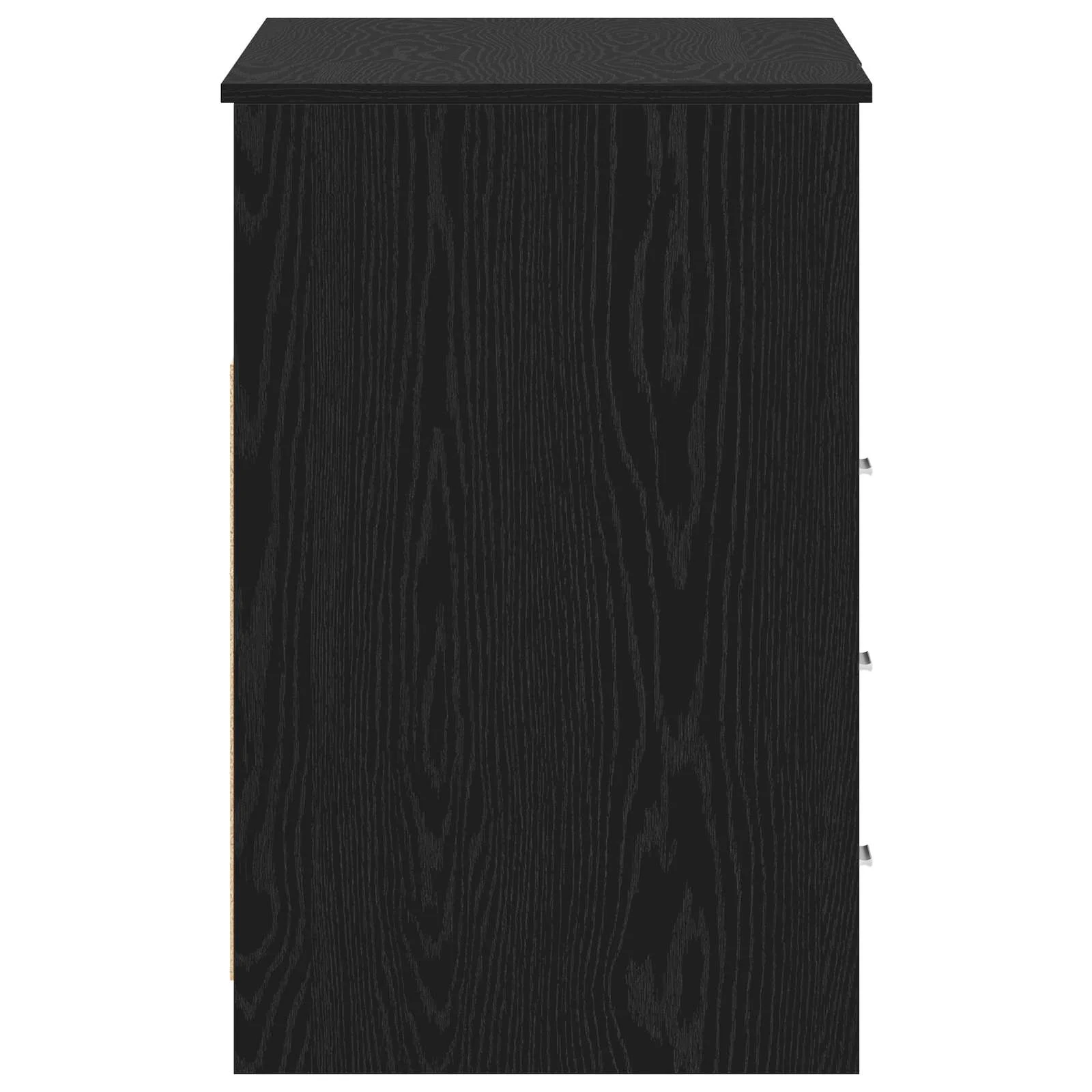 Bureau 2 pièces 140 x 50 x 76 cm chêne noir bois d'ingénierie – vue en situation
