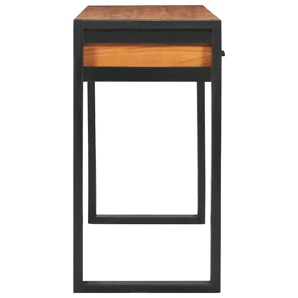Bureau avec 2 tiroirs 100 x 40 x 75 cm brun contreplaqué – vue de dessus