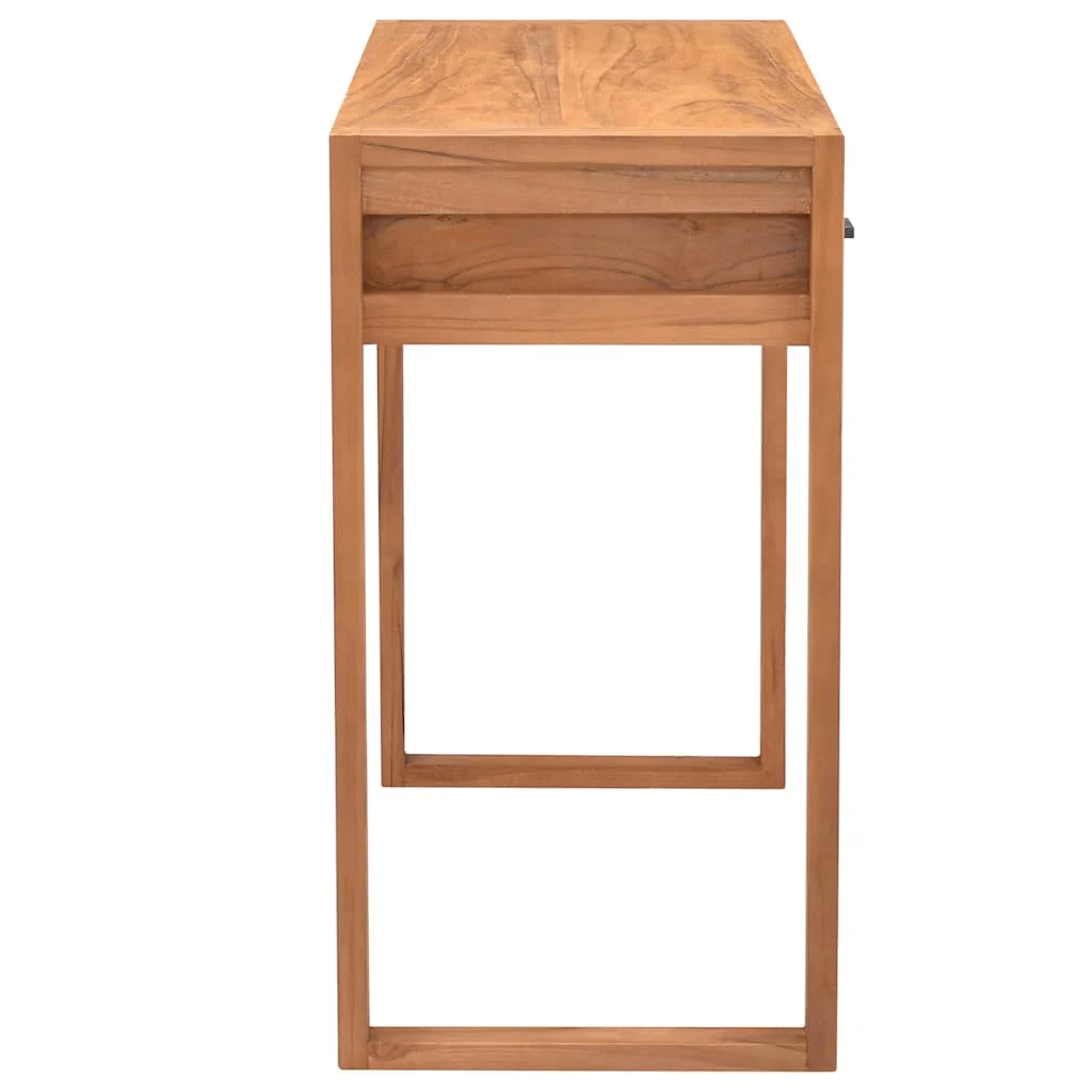 Bureau avec 2 tiroirs 100 x 40 x 75 cm brun contreplaqué – modèle 2 – vue de dessus
