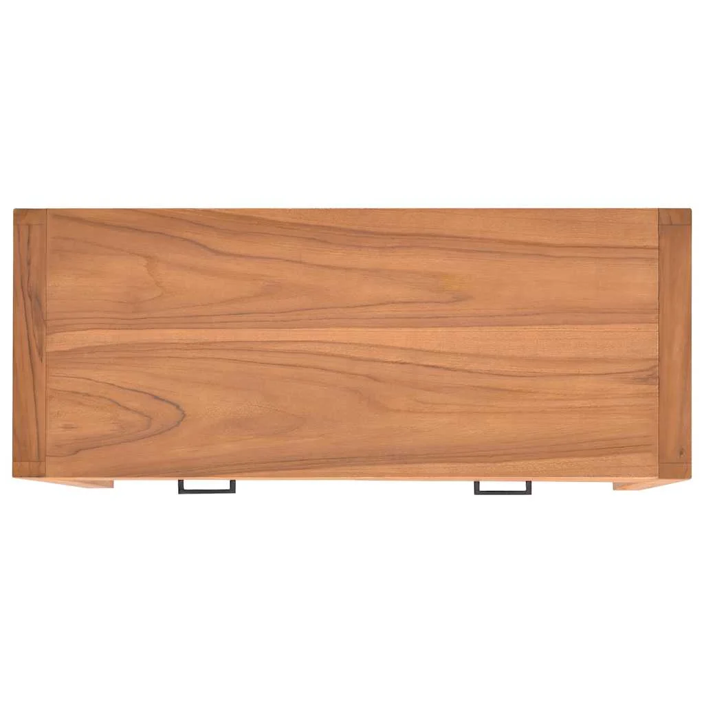 Bureau avec 2 tiroirs 100 x 40 x 75 cm brun contreplaqué – modèle 2 – vue de dos