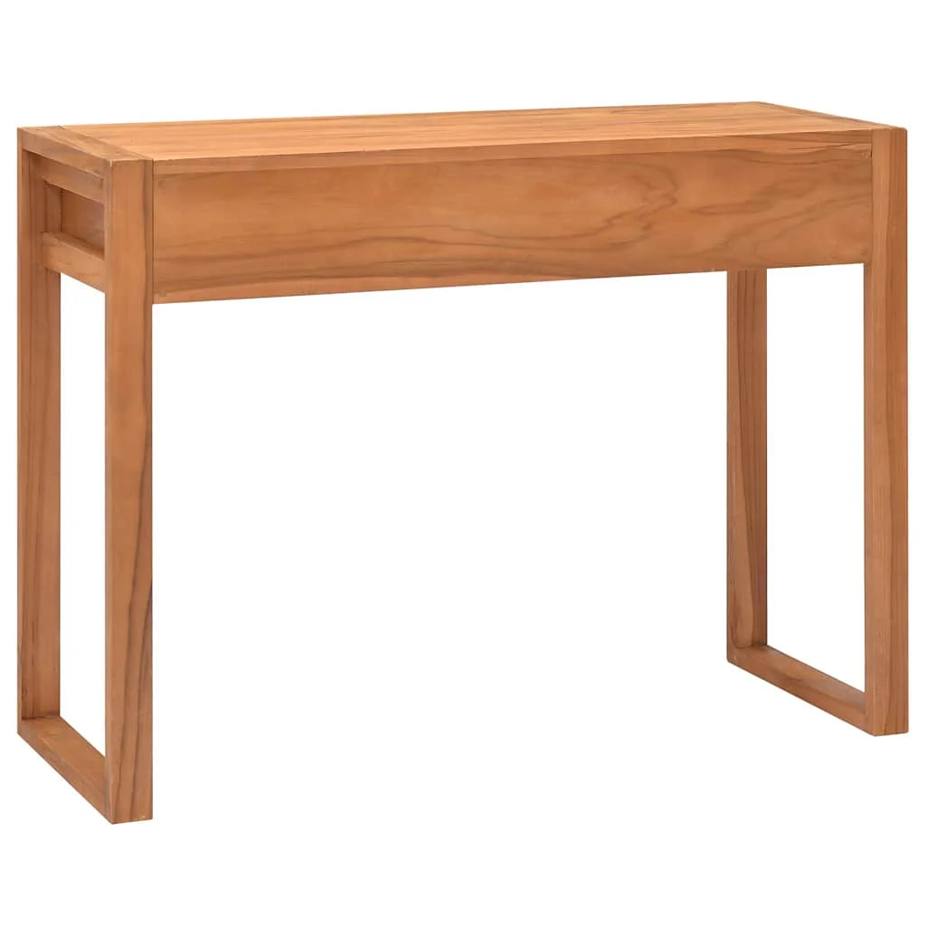 Bureau avec 2 tiroirs 100 x 40 x 75 cm brun contreplaqué – modèle 2 – vue en situation