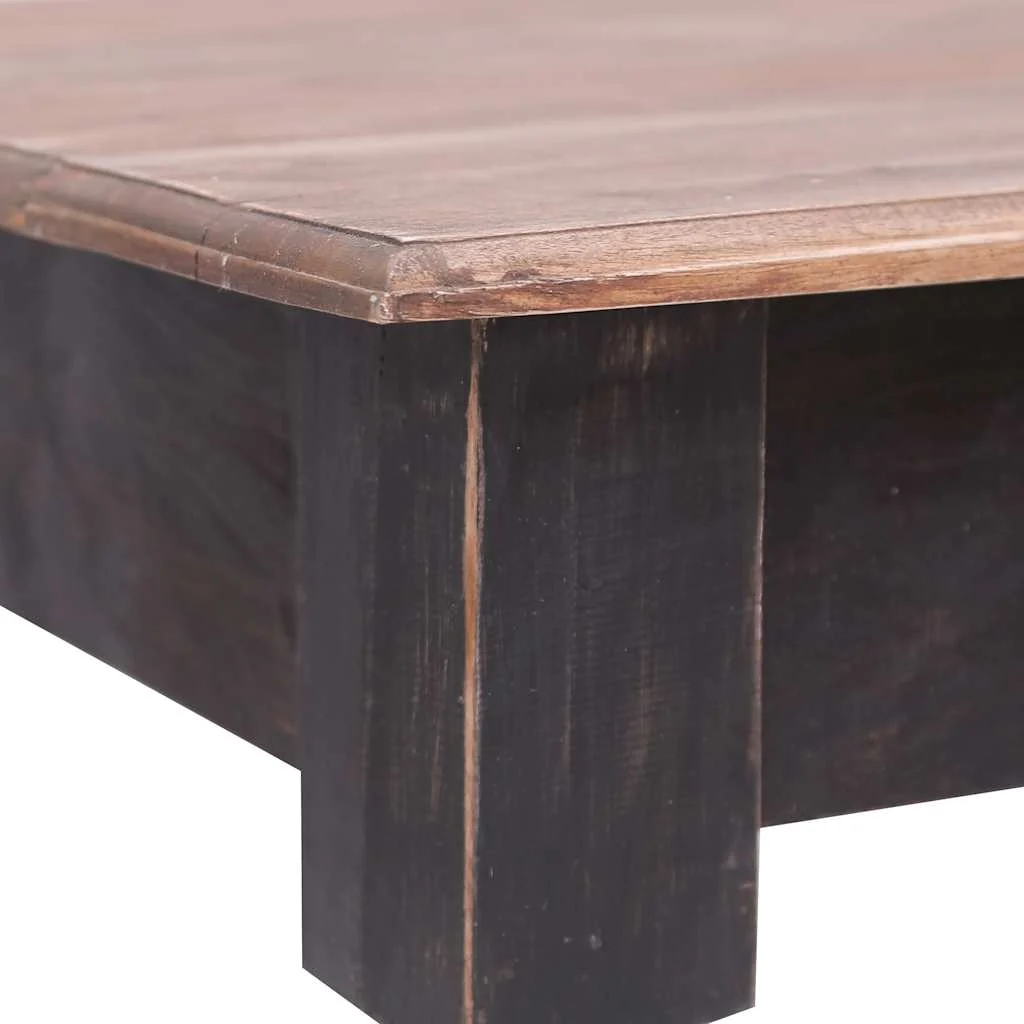 Bureau avec 3 tiroirs 117 x 57 x 75 cm vieux marron bois massif d'acajou – vue de dos