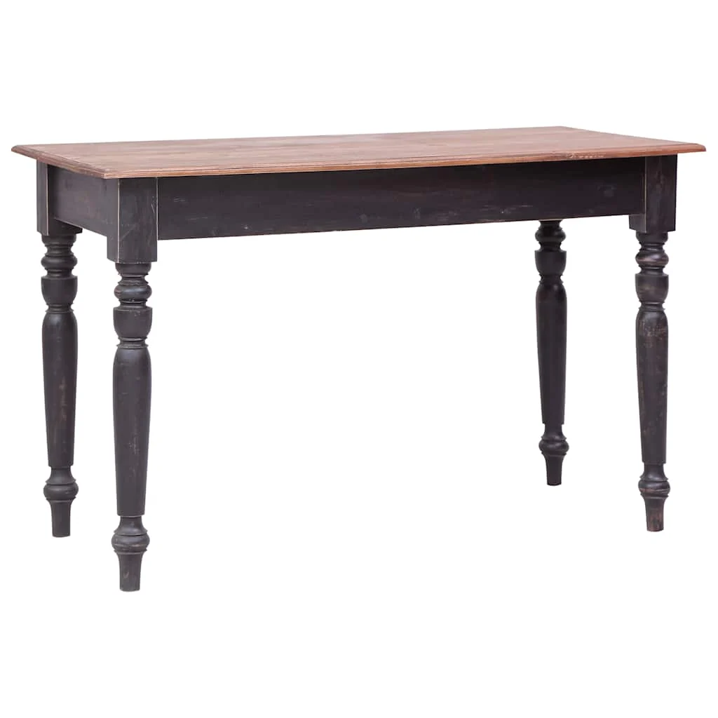 Bureau avec 3 tiroirs 117 x 57 x 75 cm vieux marron bois massif d'acajou – vue en situation