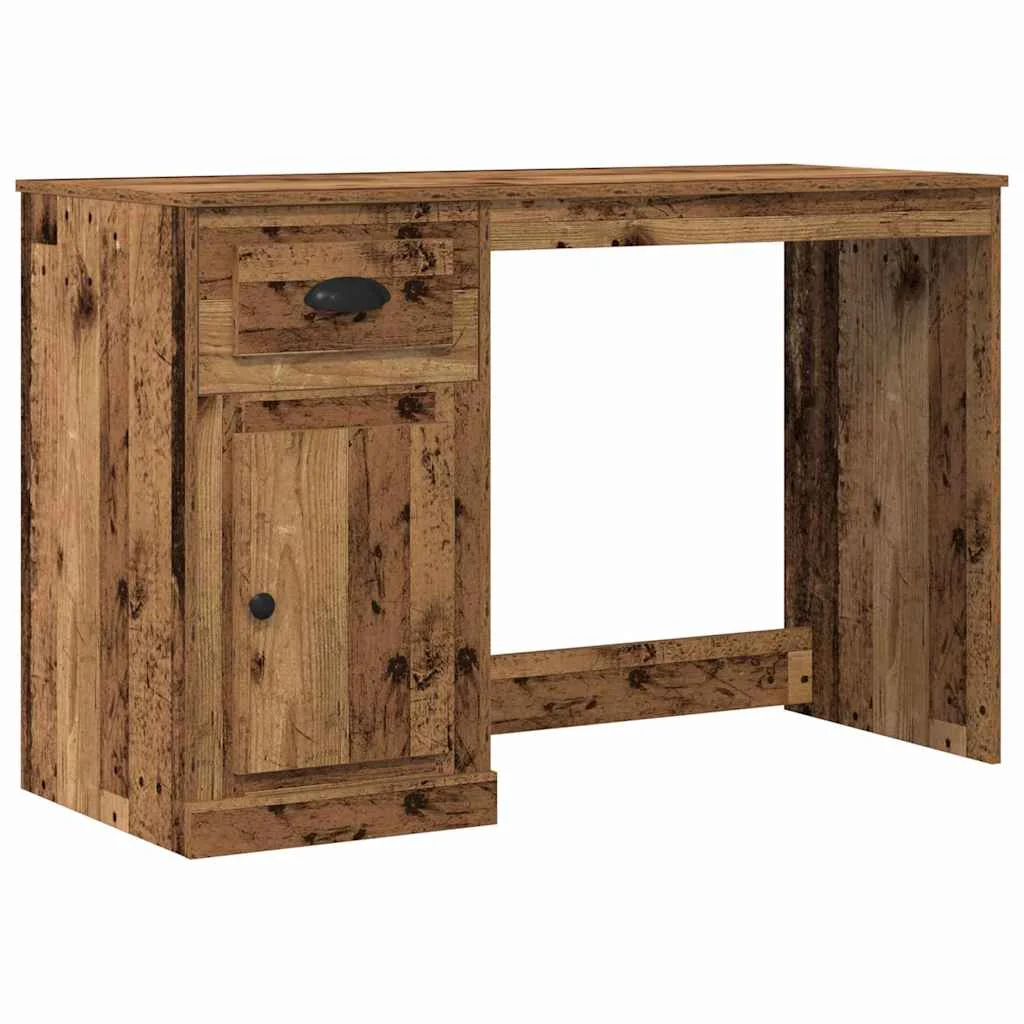 Bureau 50 x 115 x 75 cm bois ancien bois d'ingénierie – vue de côté